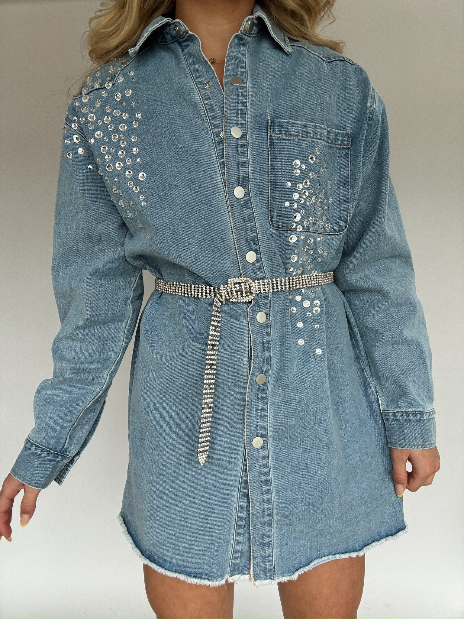 Daylight Rhinestone Denim Shirt – Blue Magnolia