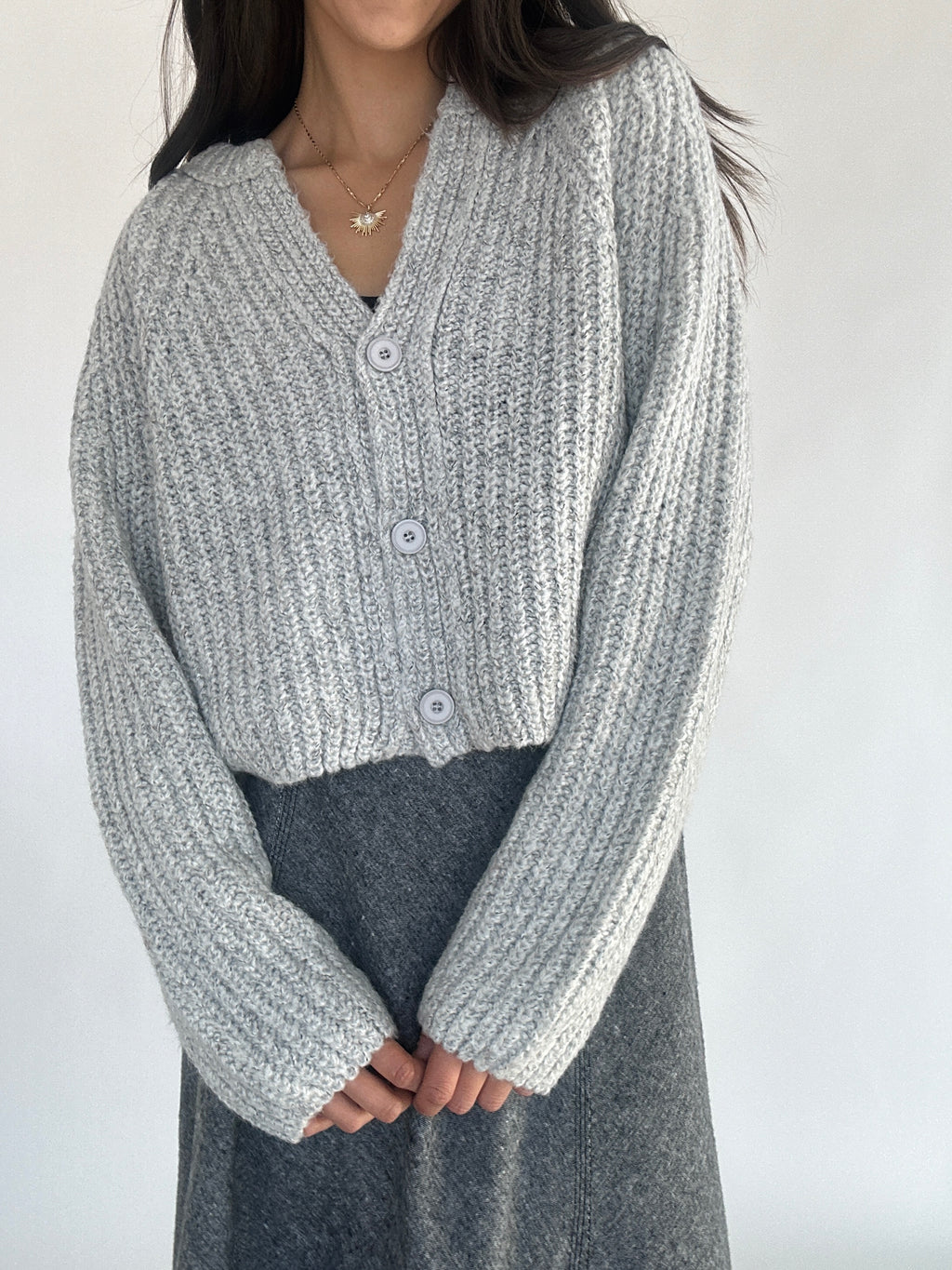 Austin Cardigan - Cloud Grey