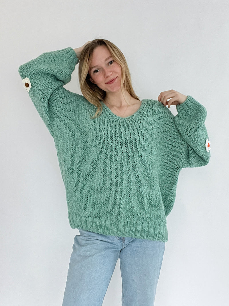 Valley Flower Sweater - Mint