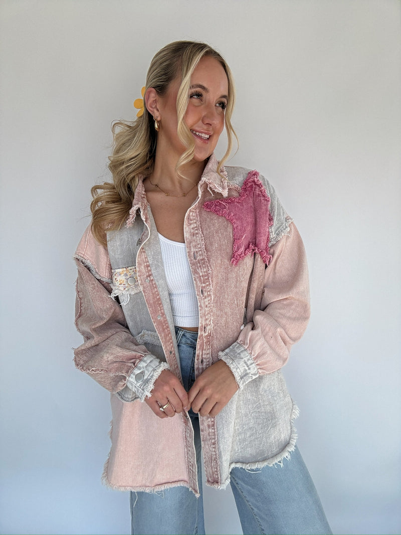 Peace Out Jacket - Pink