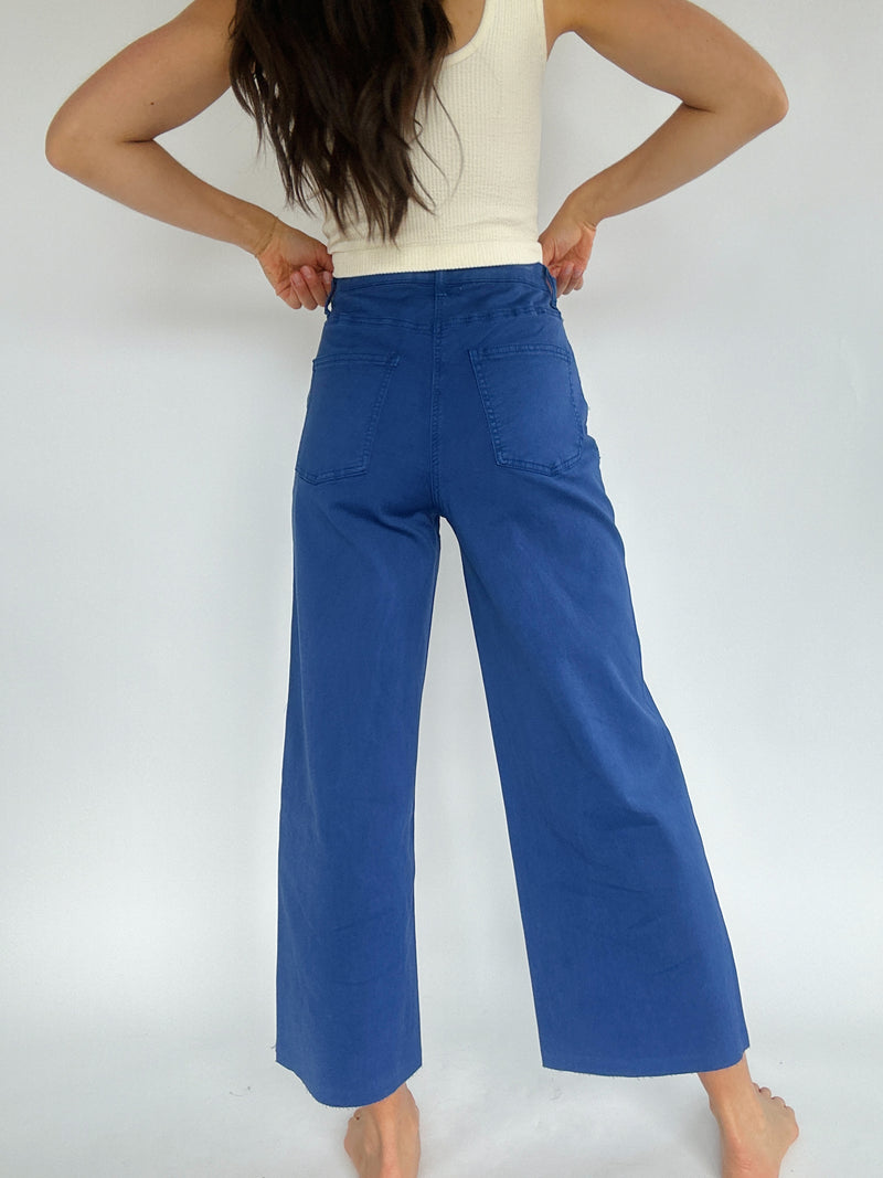 Sunday Stroll Wide Leg Pants - Royal Blue