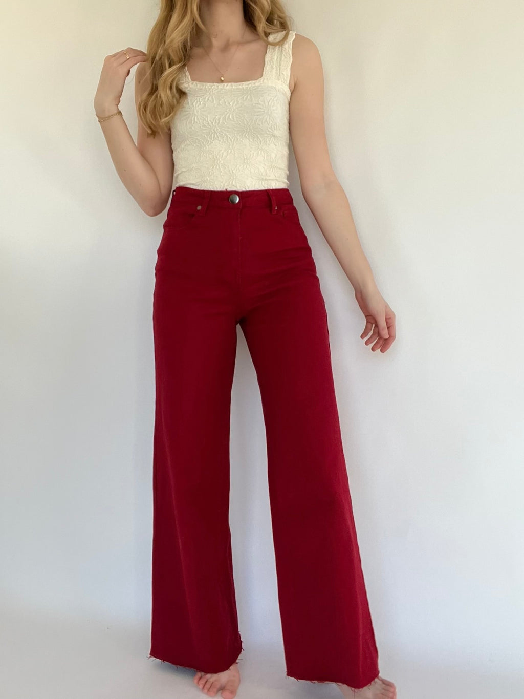 Northwest Wide Leg Pants - Red