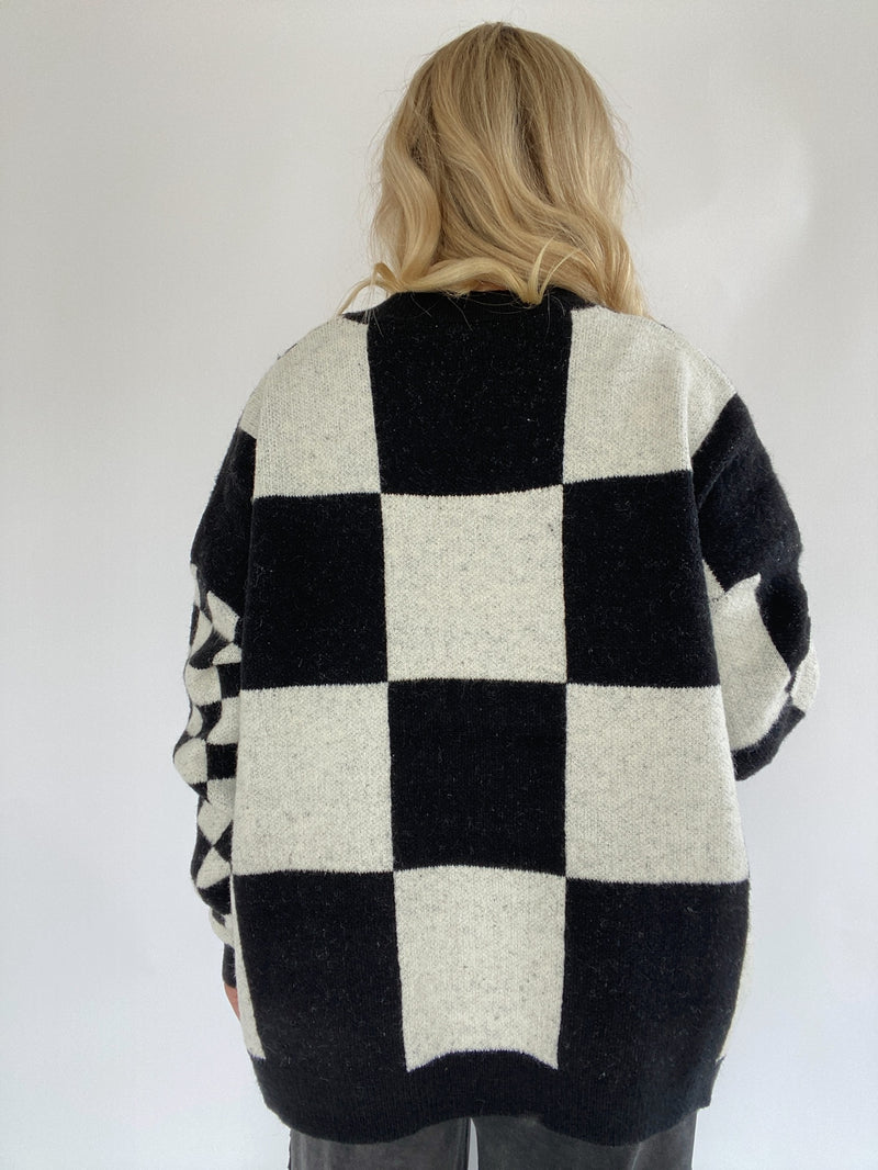 Attitude Check Cardigan - Black