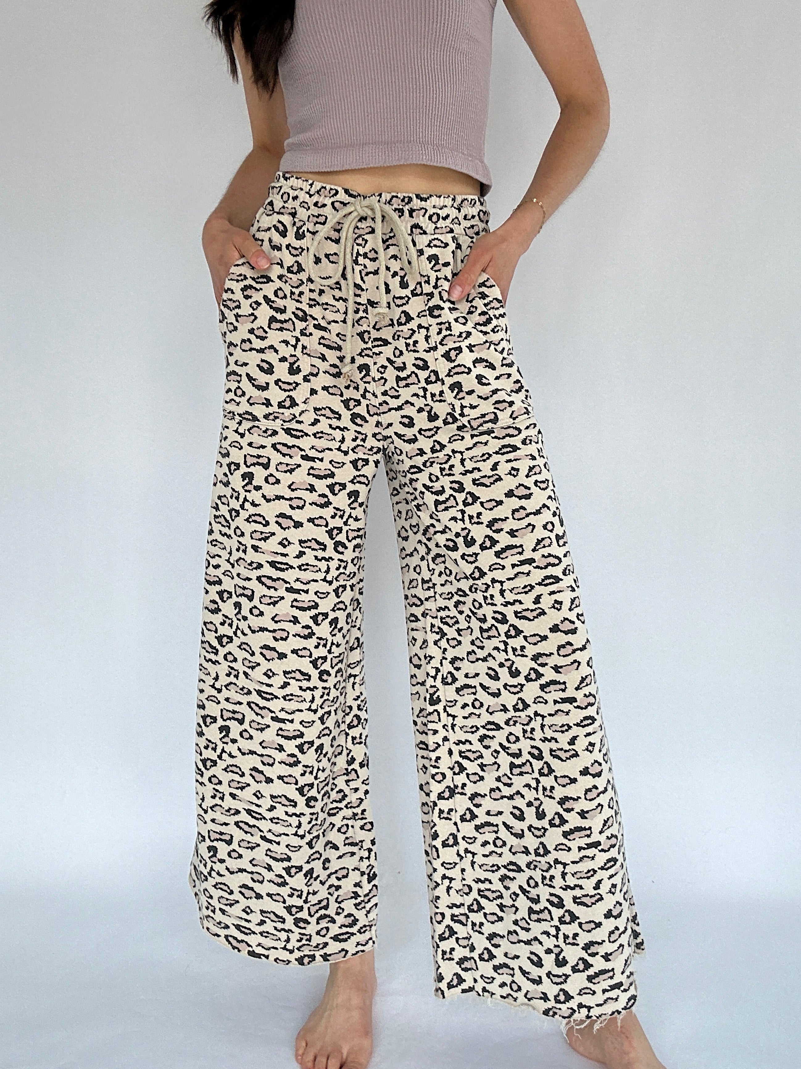 Forever Wild Wide Leg Pants Mocha Front