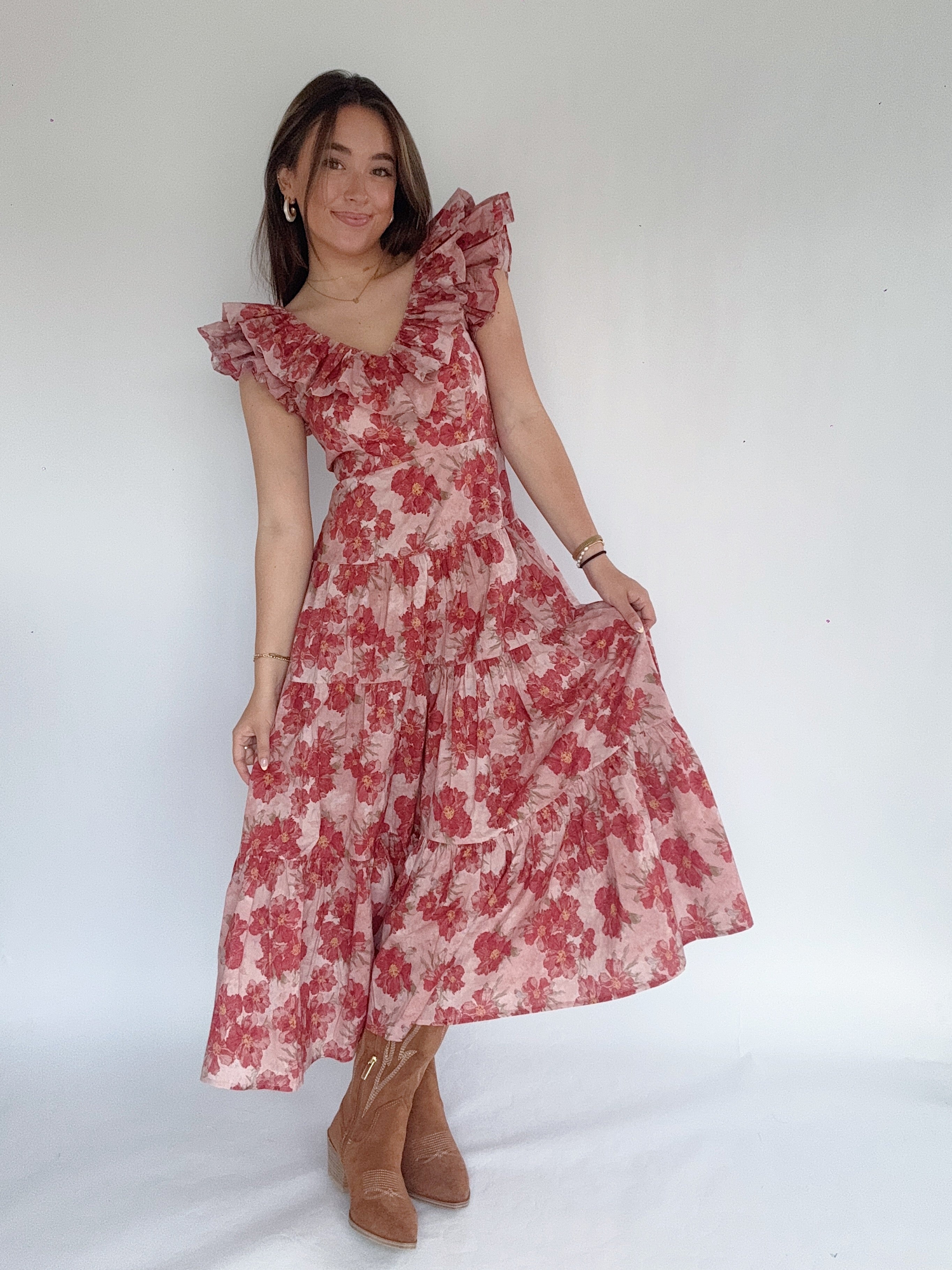 Haden Floral Midi Dress