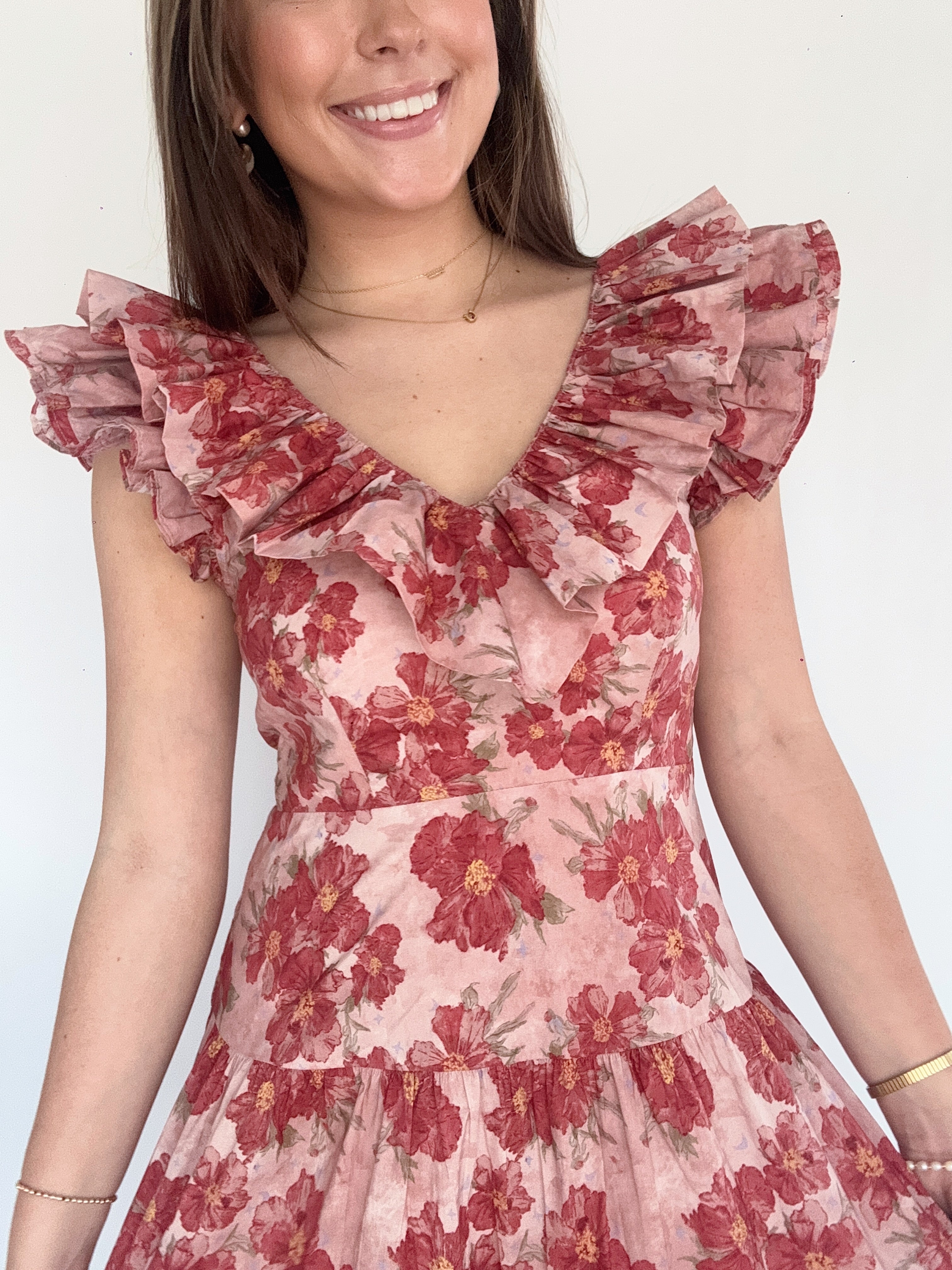 Haden Floral Midi Dress Top