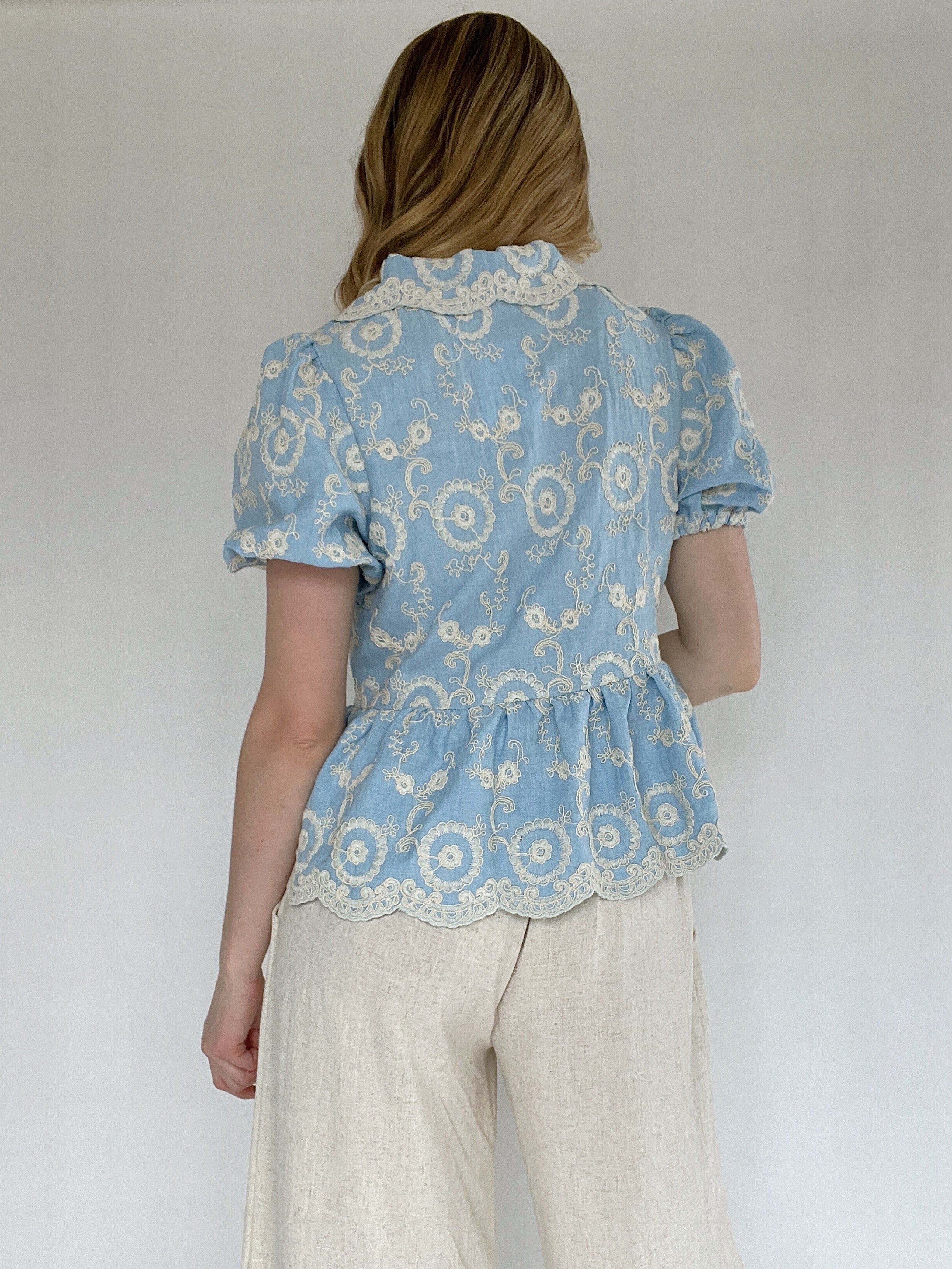 Harper Embroidered Top Back