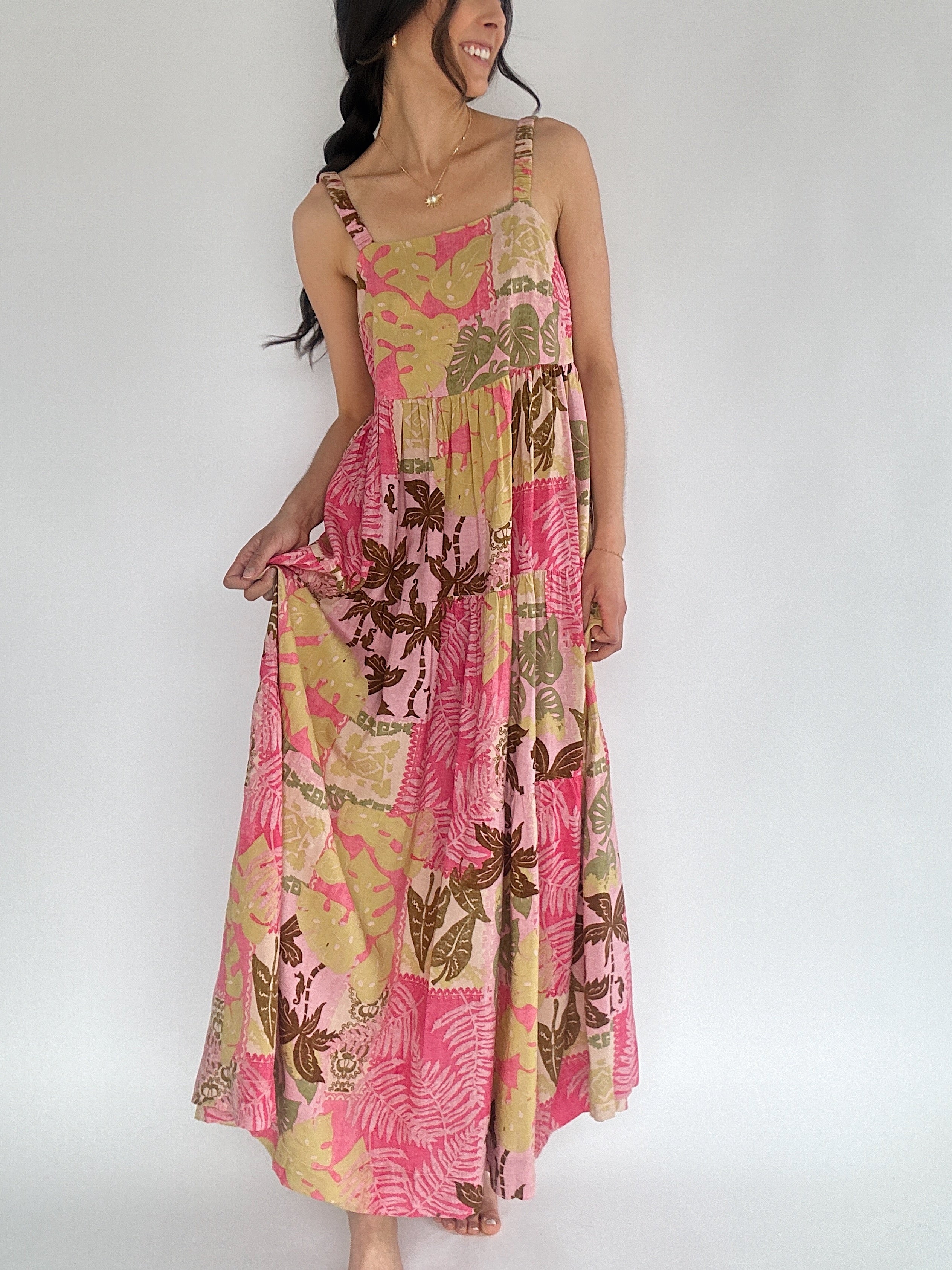 Hibiscus Crush Maxi Dress Front
