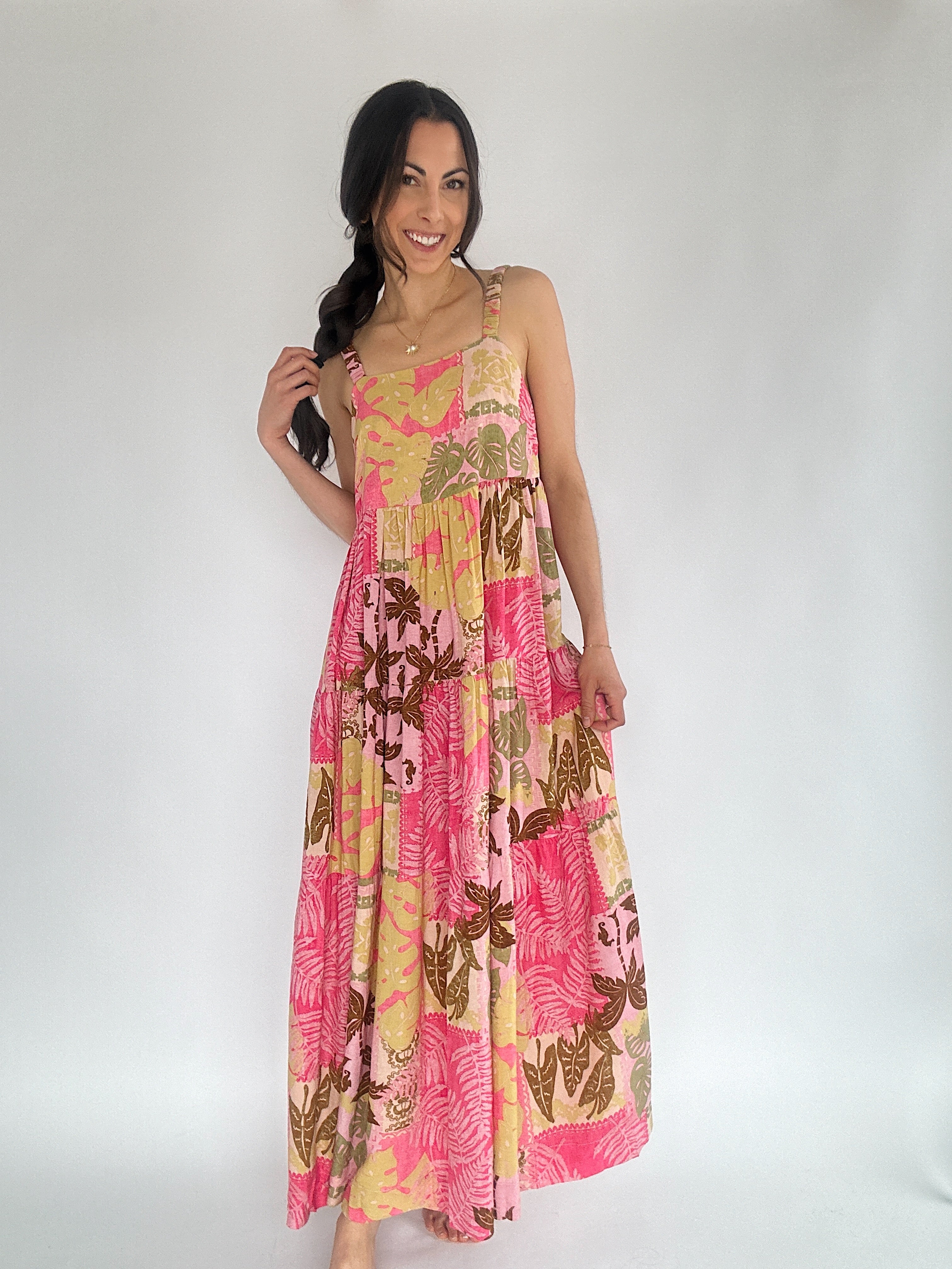 Hibiscus Crush Maxi Dress Front
