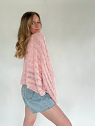Hope You Do Knit Top Baby Pink Side