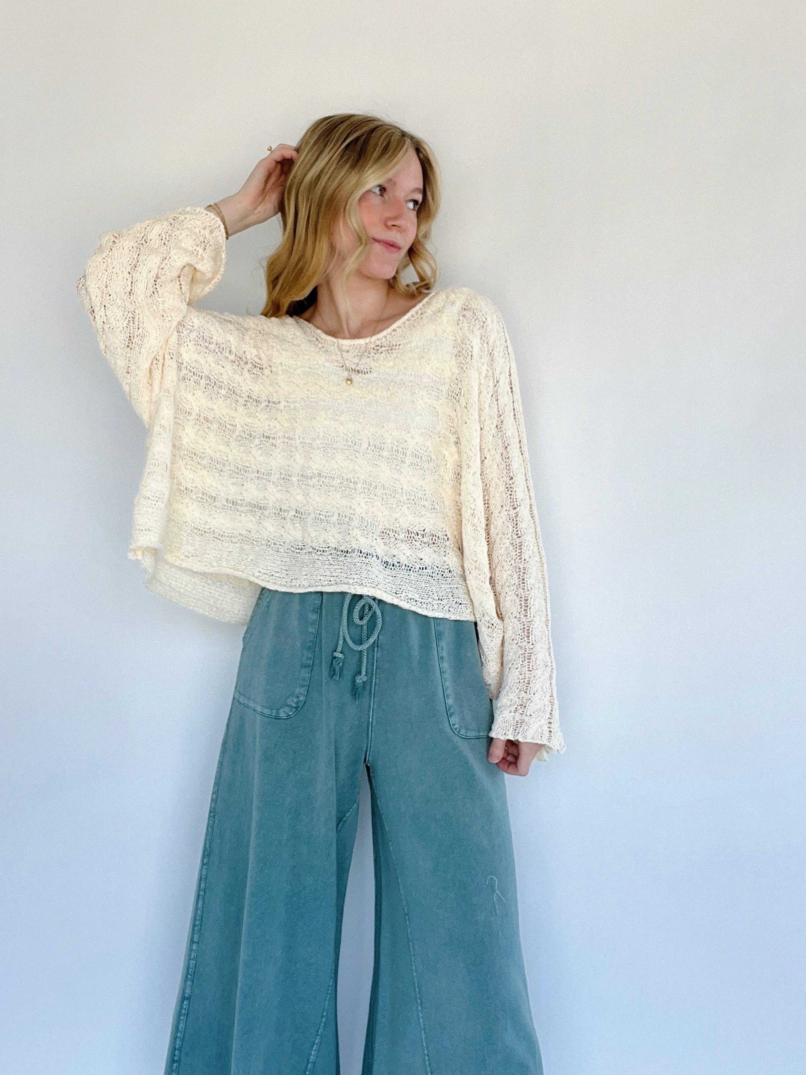 Hope You Do Knit Top Natural