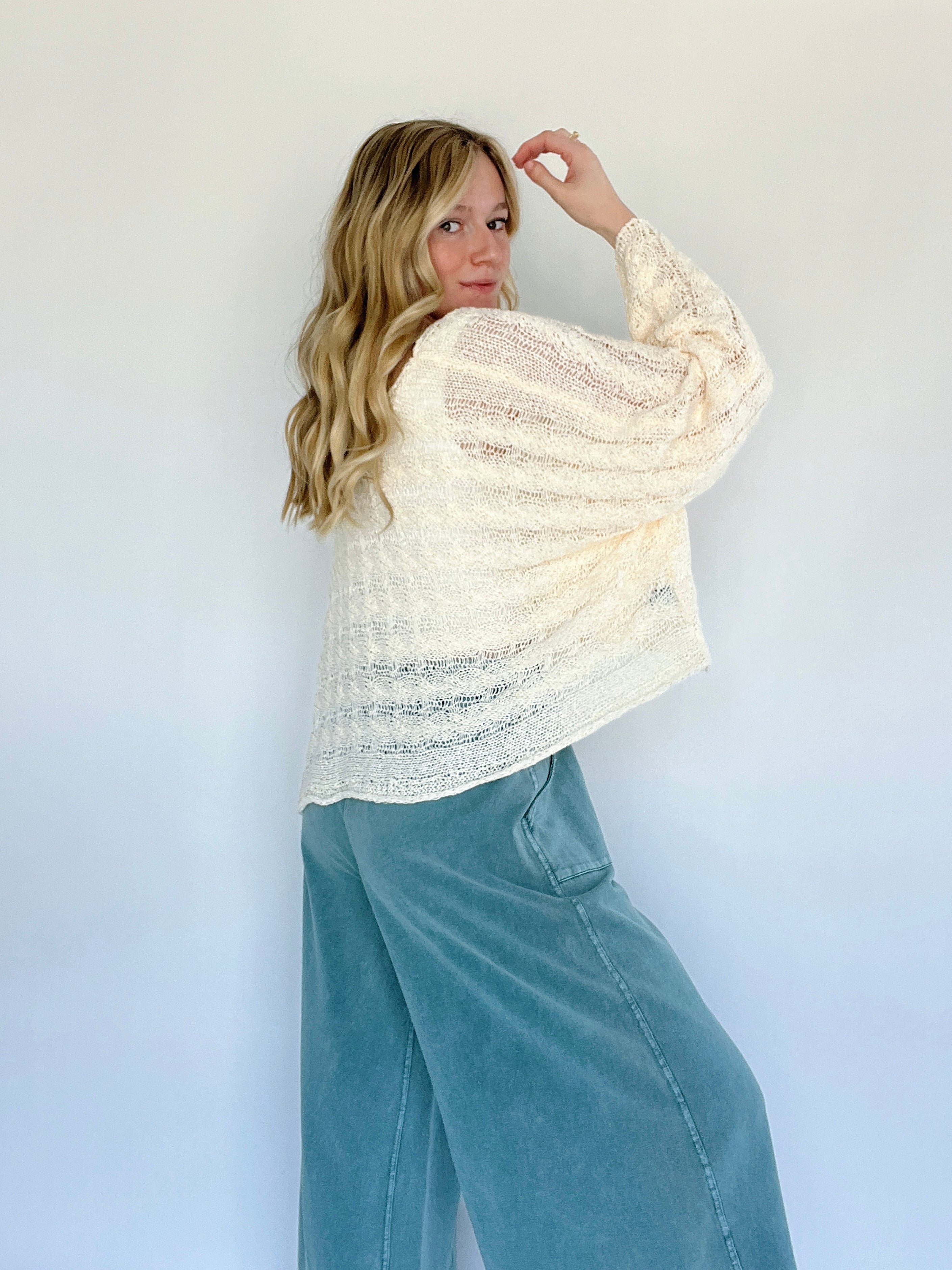 Hope You Do Knit Top Natural Side