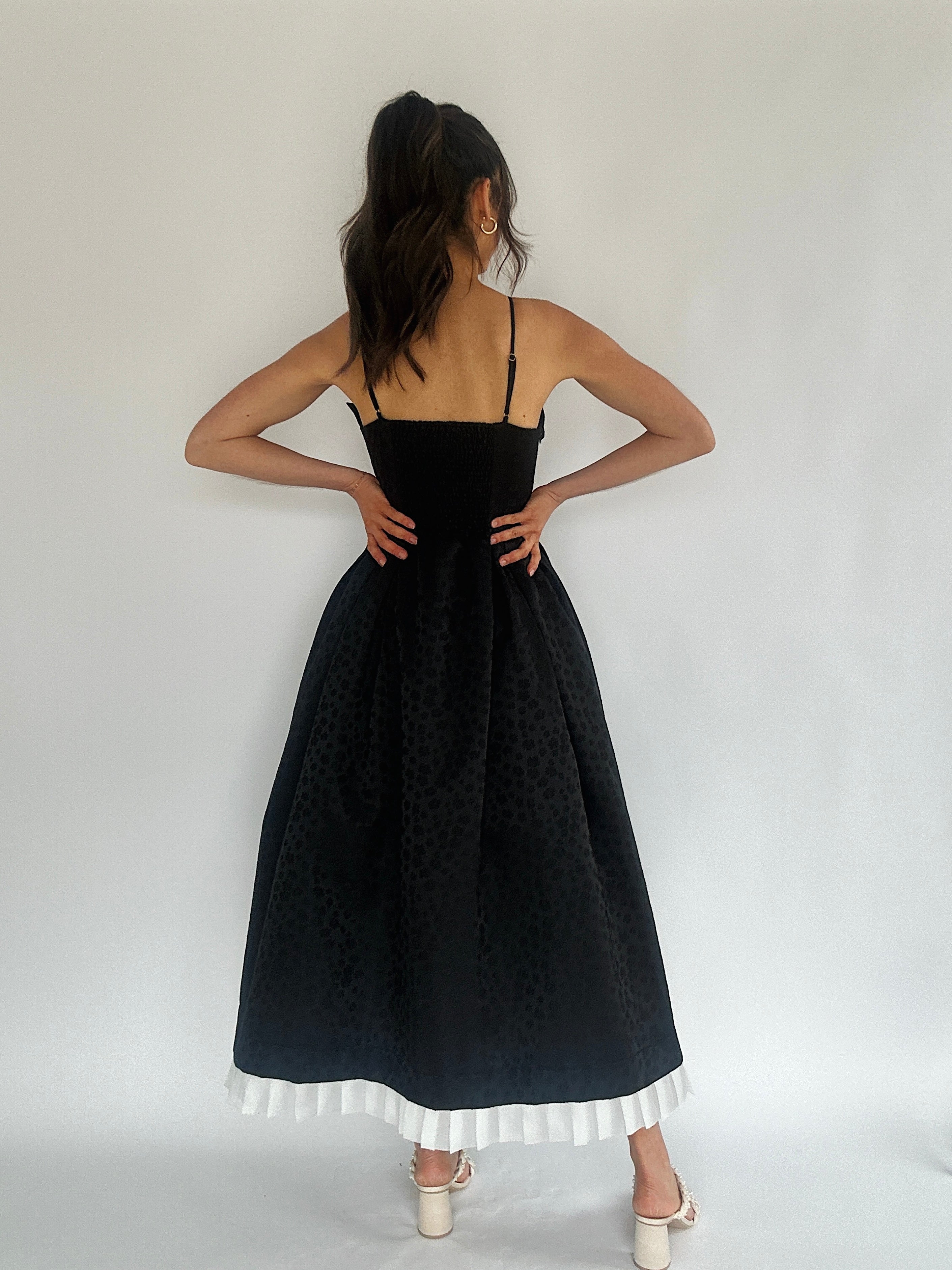 Jacqueline Bow Midi Dress Back