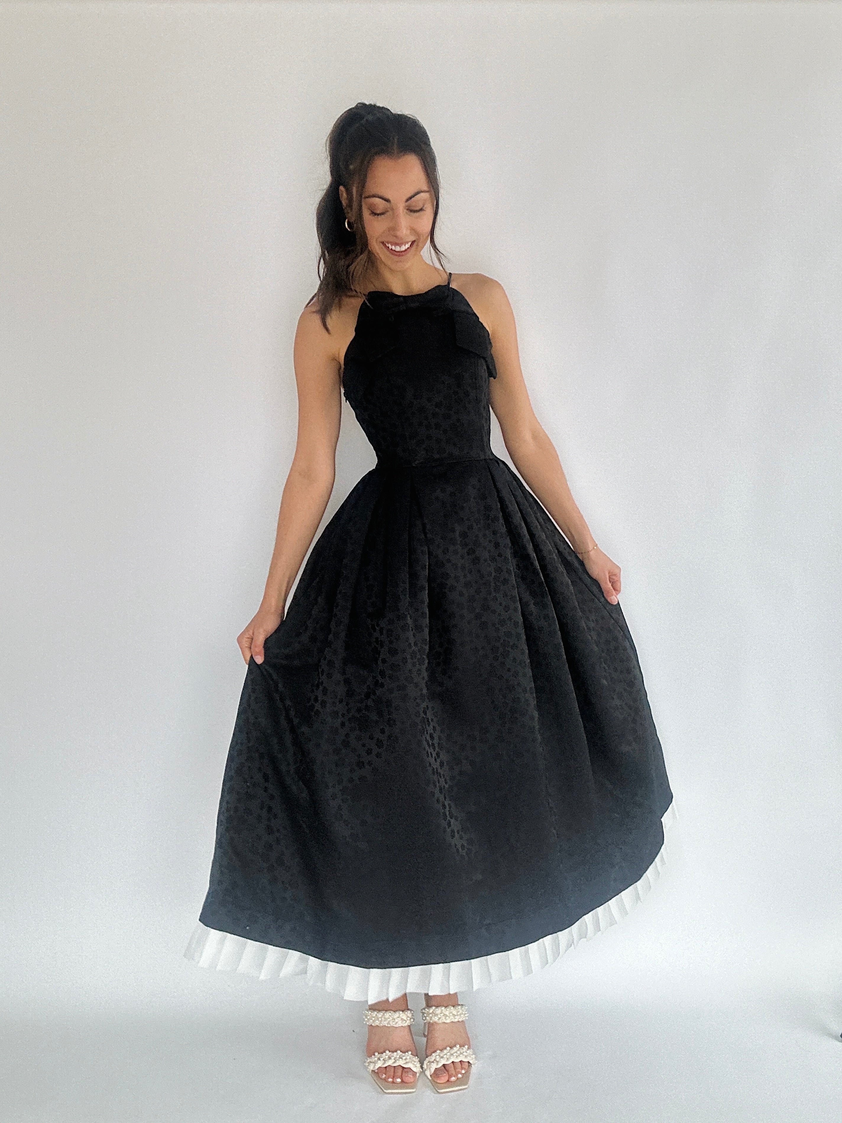 Jacqueline Bow Midi Dress Front