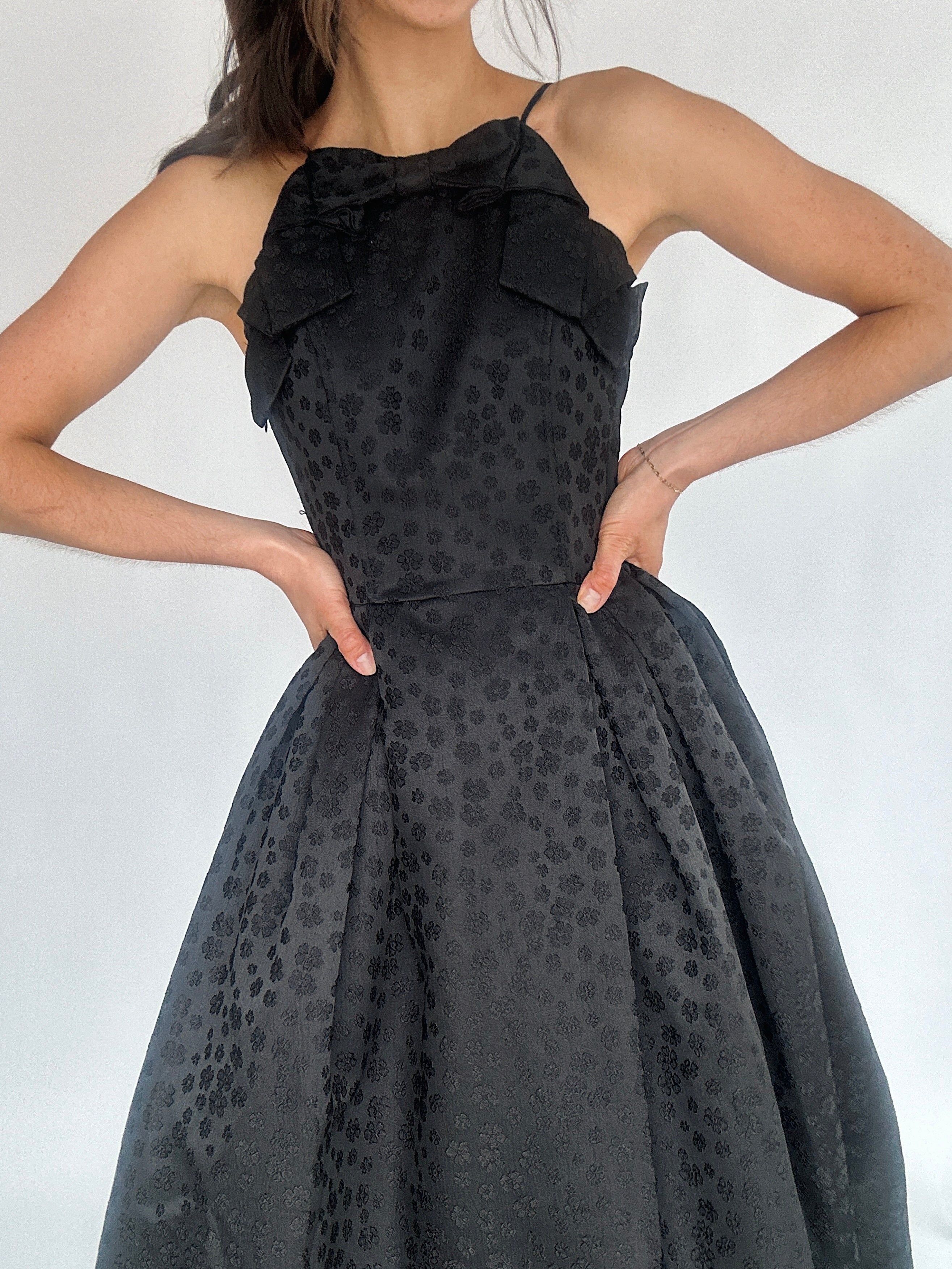 Jacqueline Bow Midi Dress Top Detail