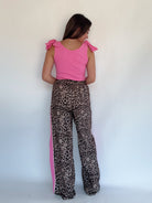 Jessie Leopard Track Pants Back