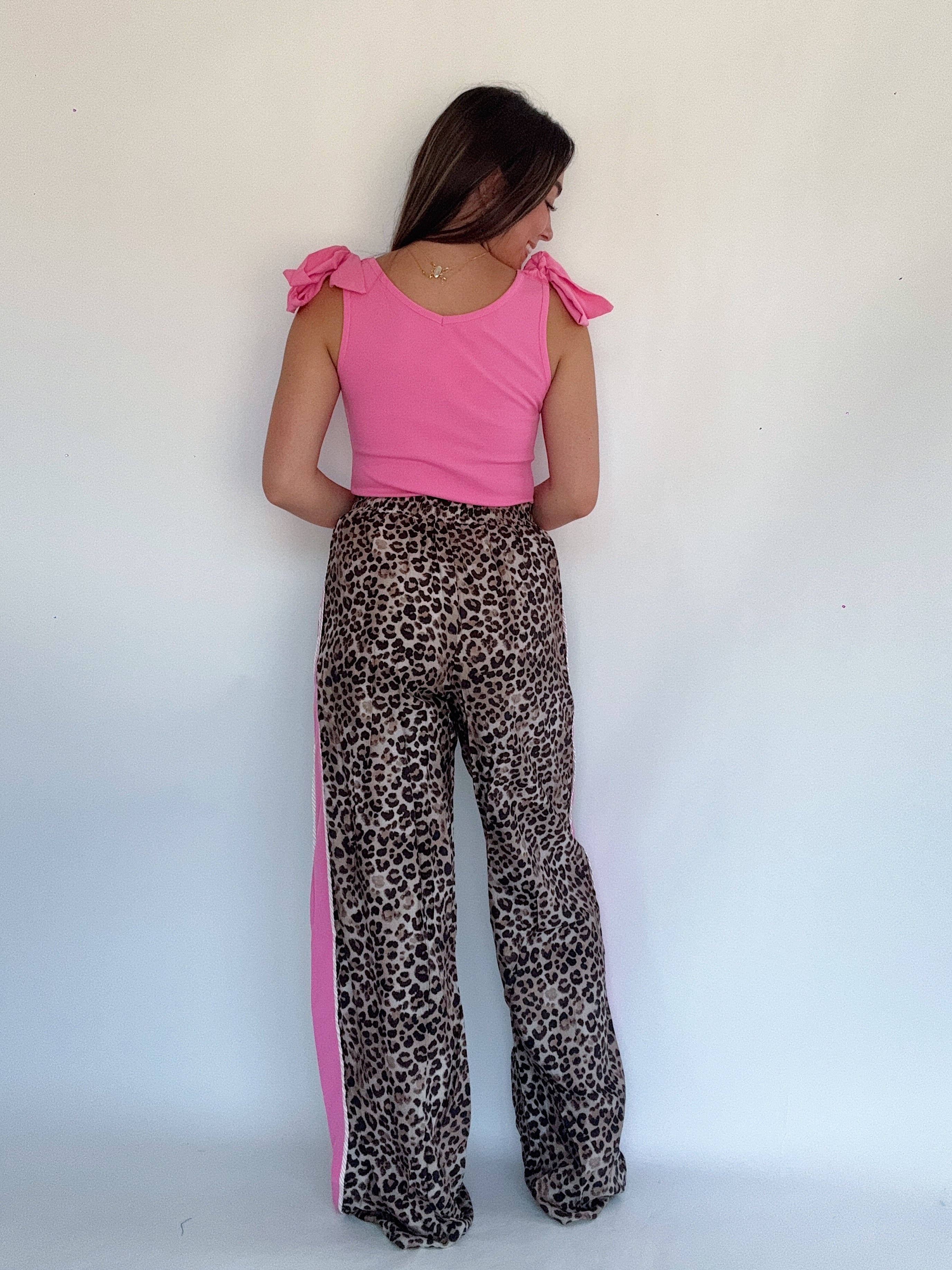 Jessie Leopard Track Pants Back