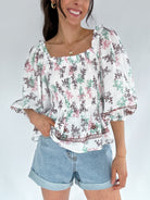 Julianne Peplum Top Front