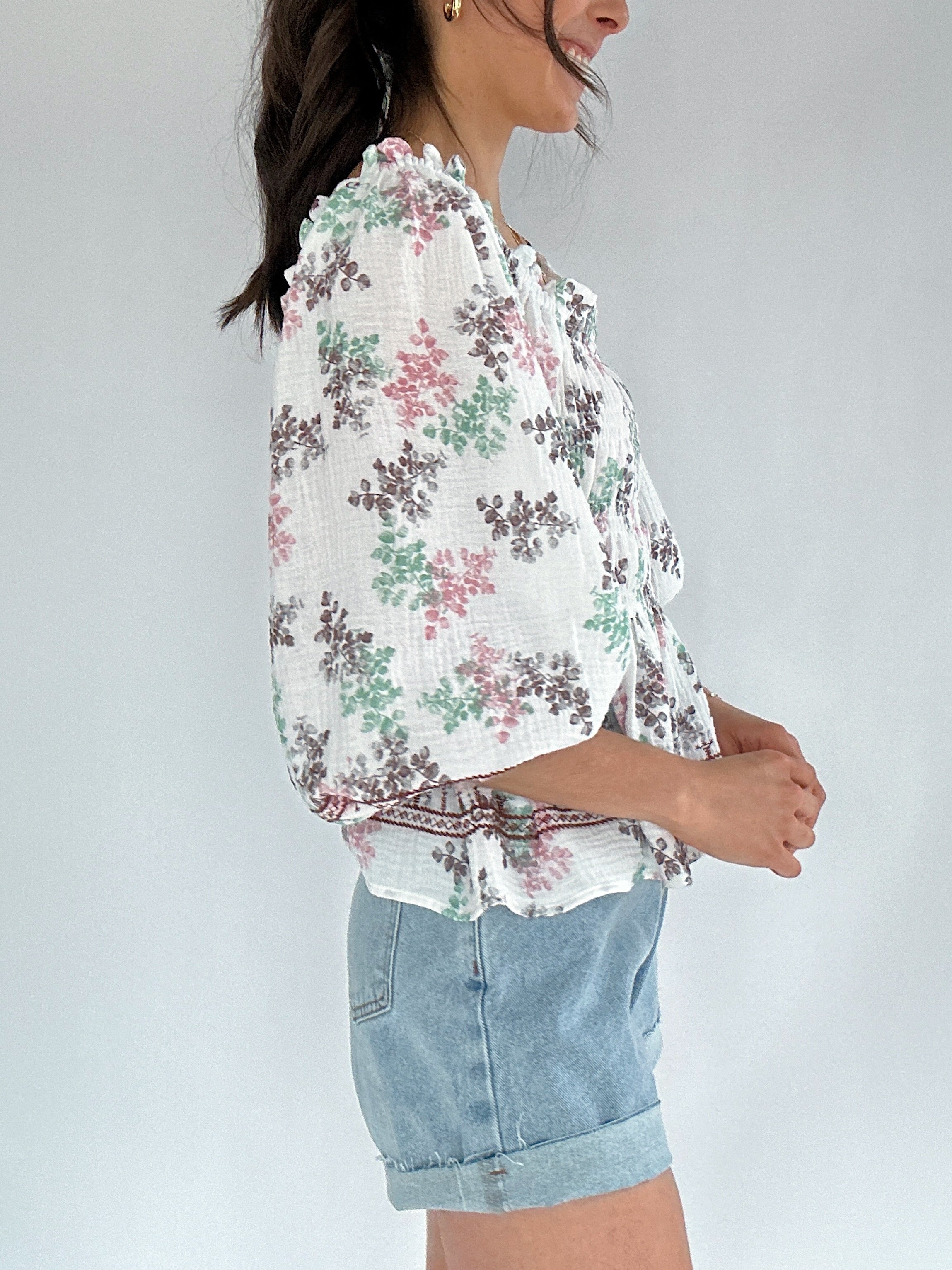 Julianne Peplum Top Side