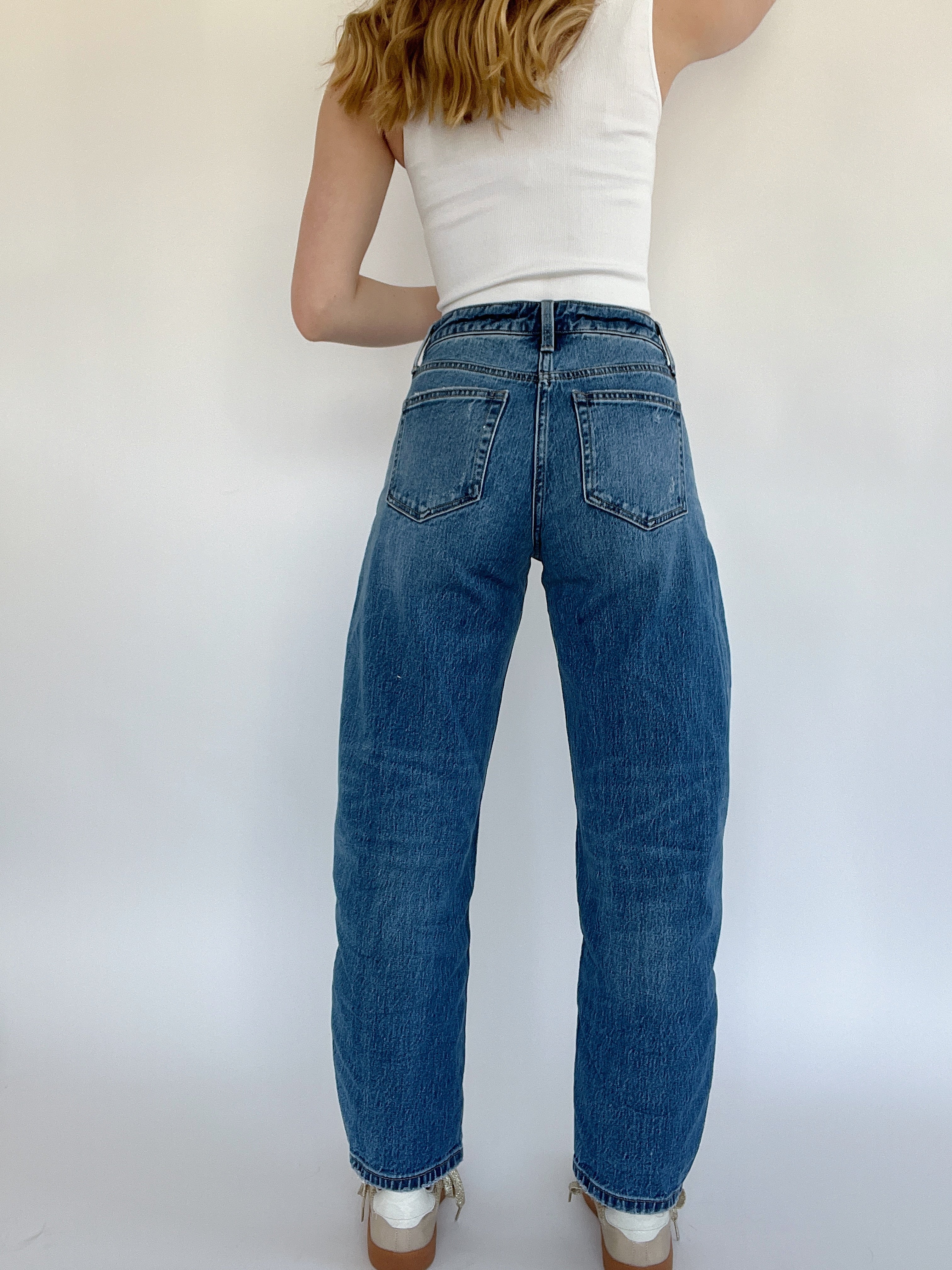 Kayley Barrel Jeans Back