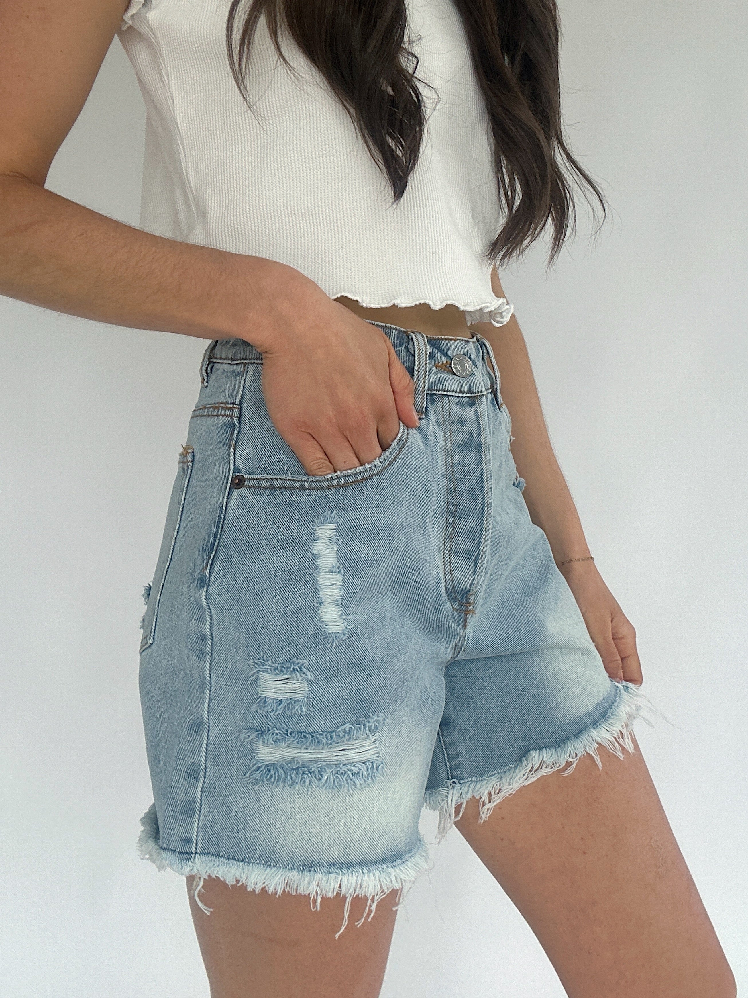 Kayne Denim Shorts Side