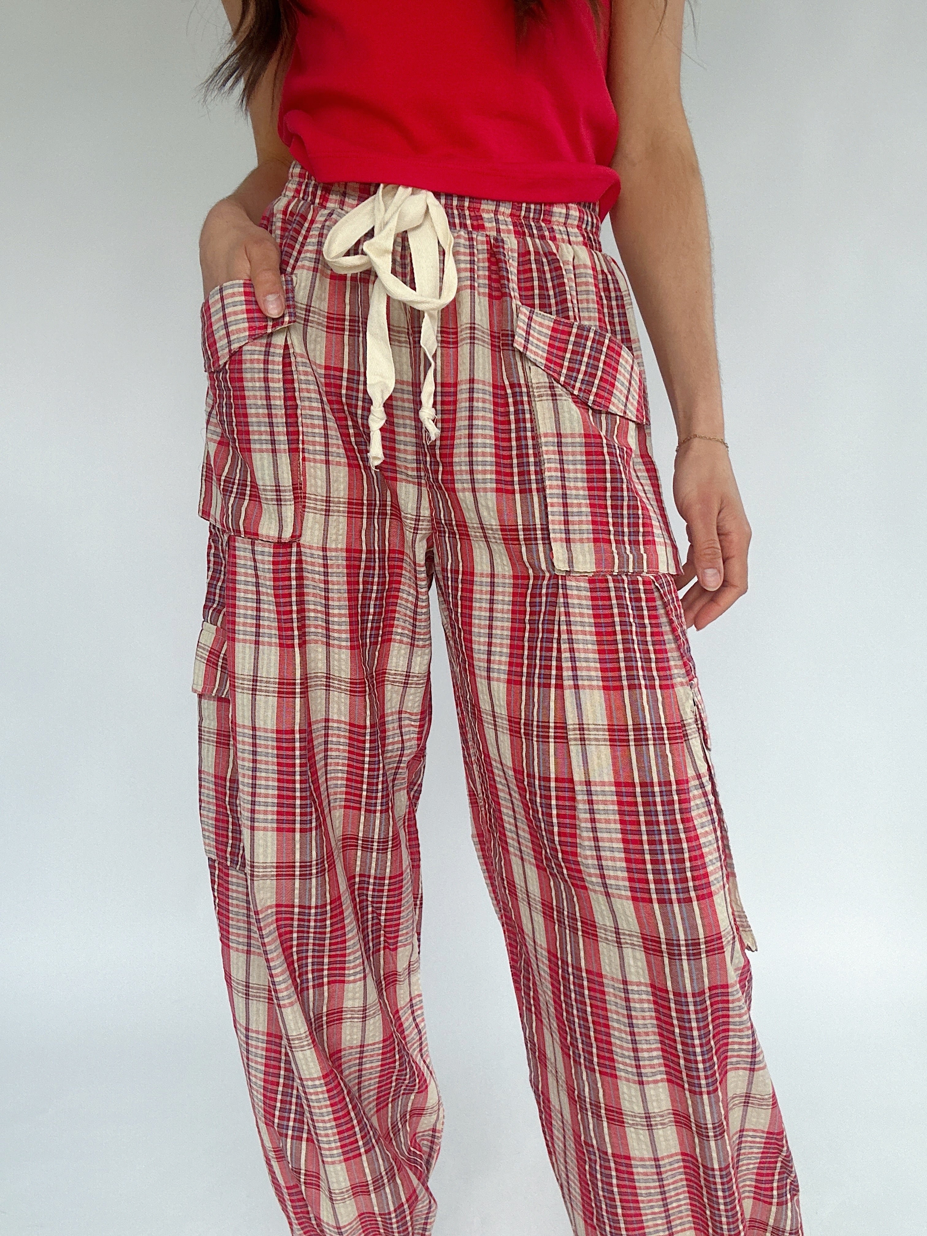 Know You Better Plaid Pants Top