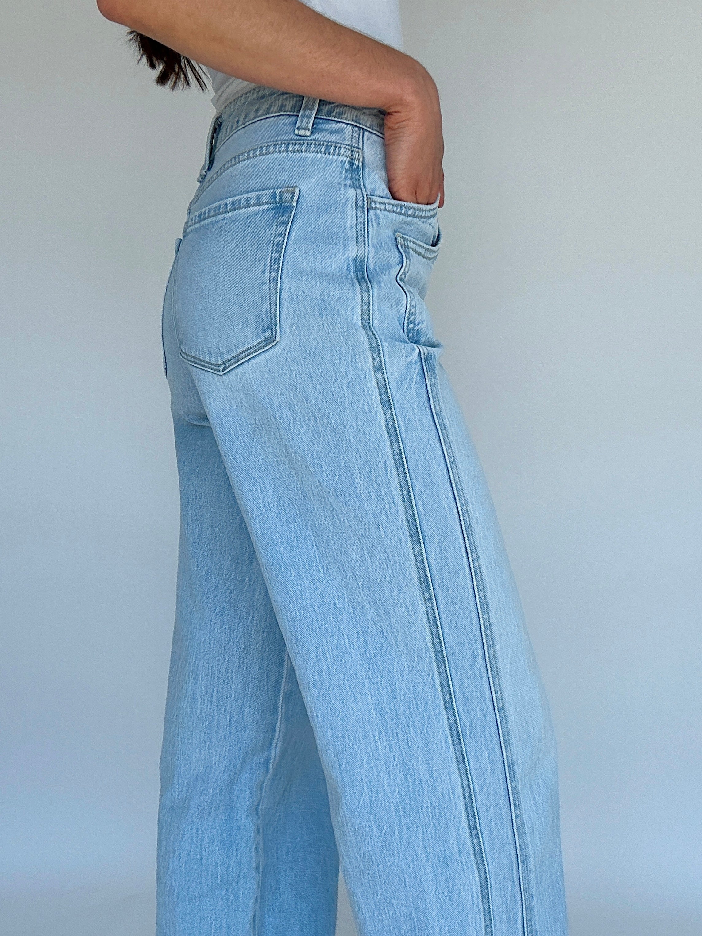 Kris Wide Leg Jeans Pockets