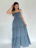 Lennox Denim Maxi Dress Front