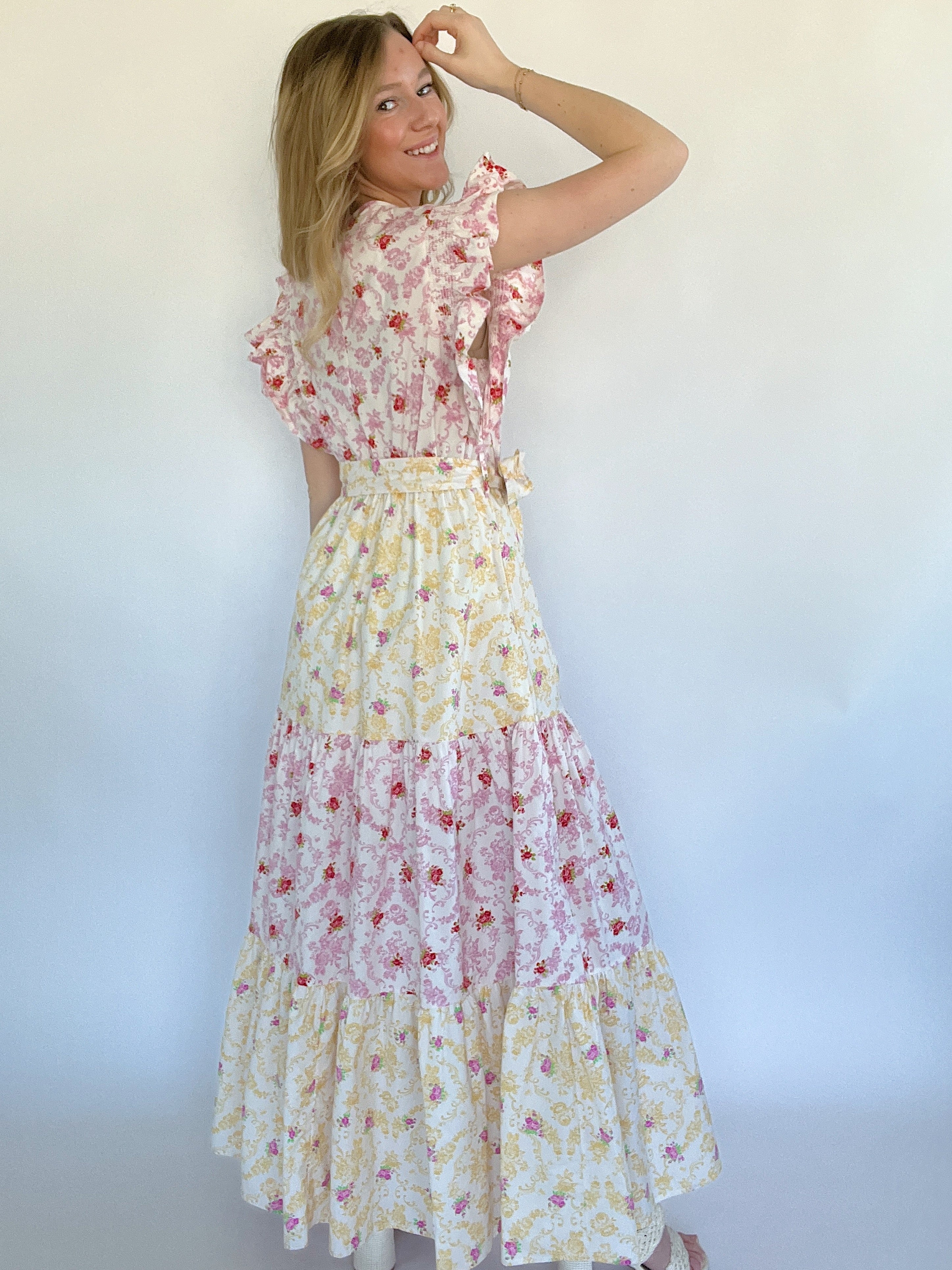 Lilah Floral Maxi Dress Back