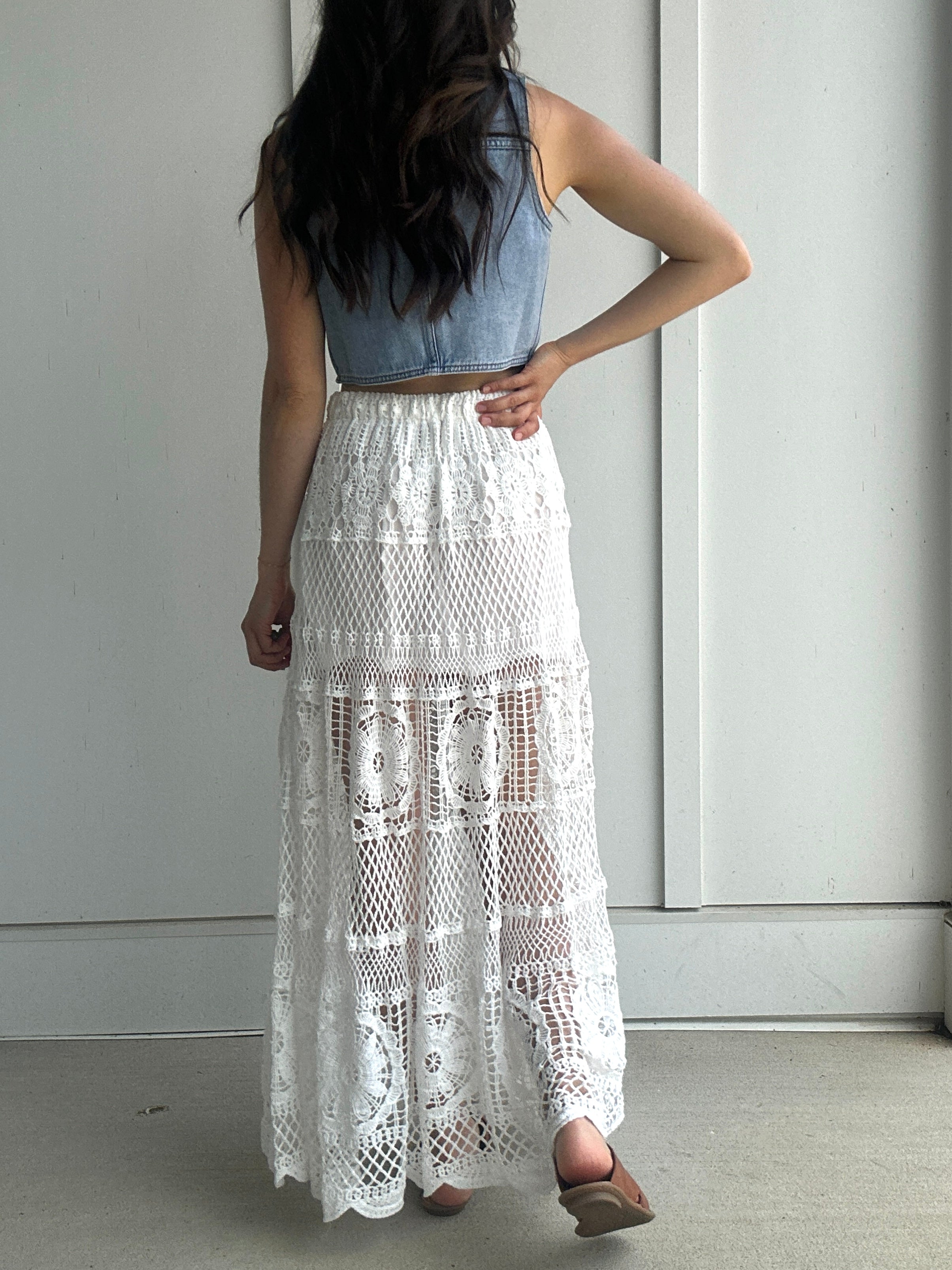 Lizzy Crochet Skirt Back
