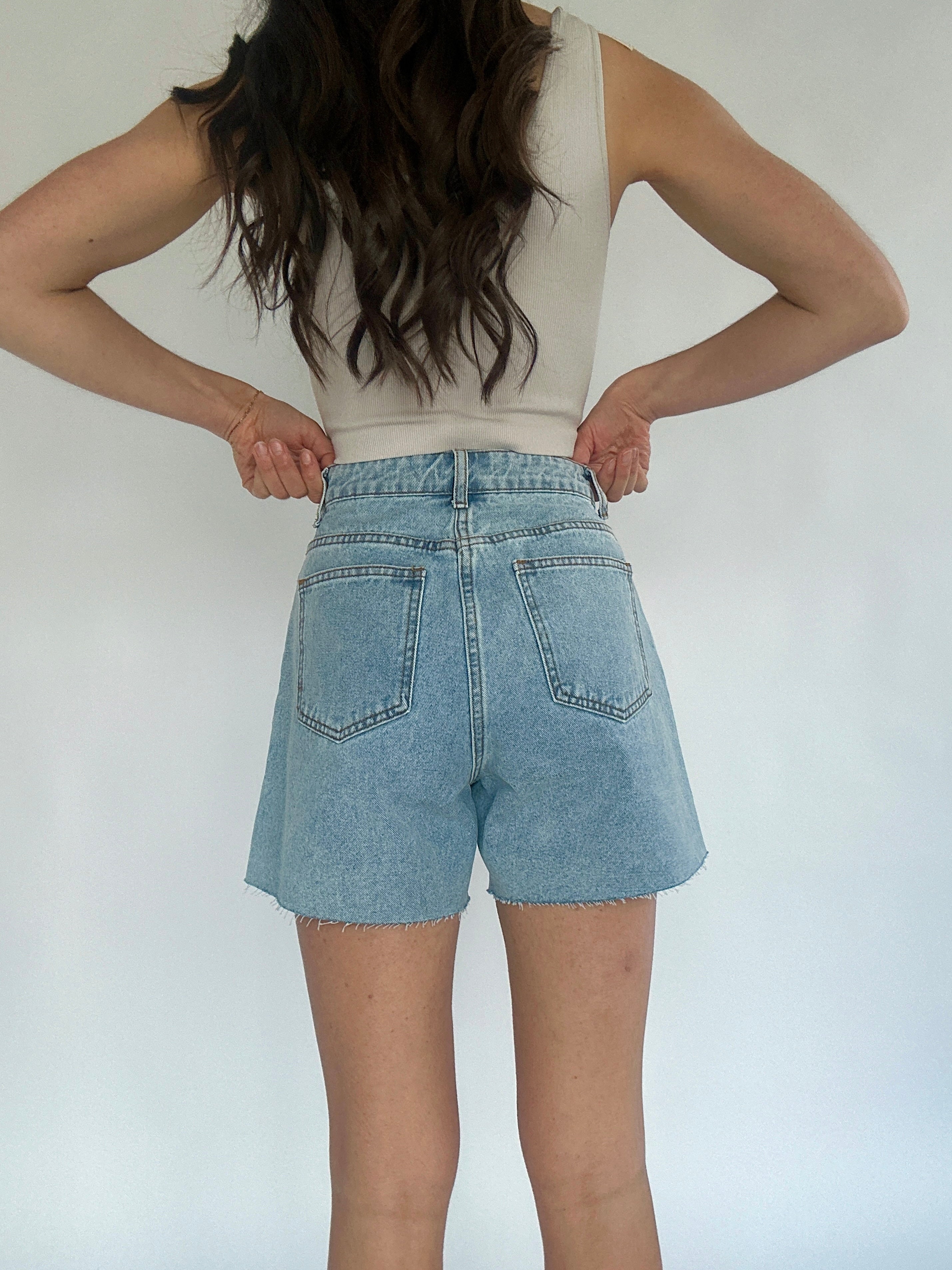 Lonesome Days Denim Shorts Back