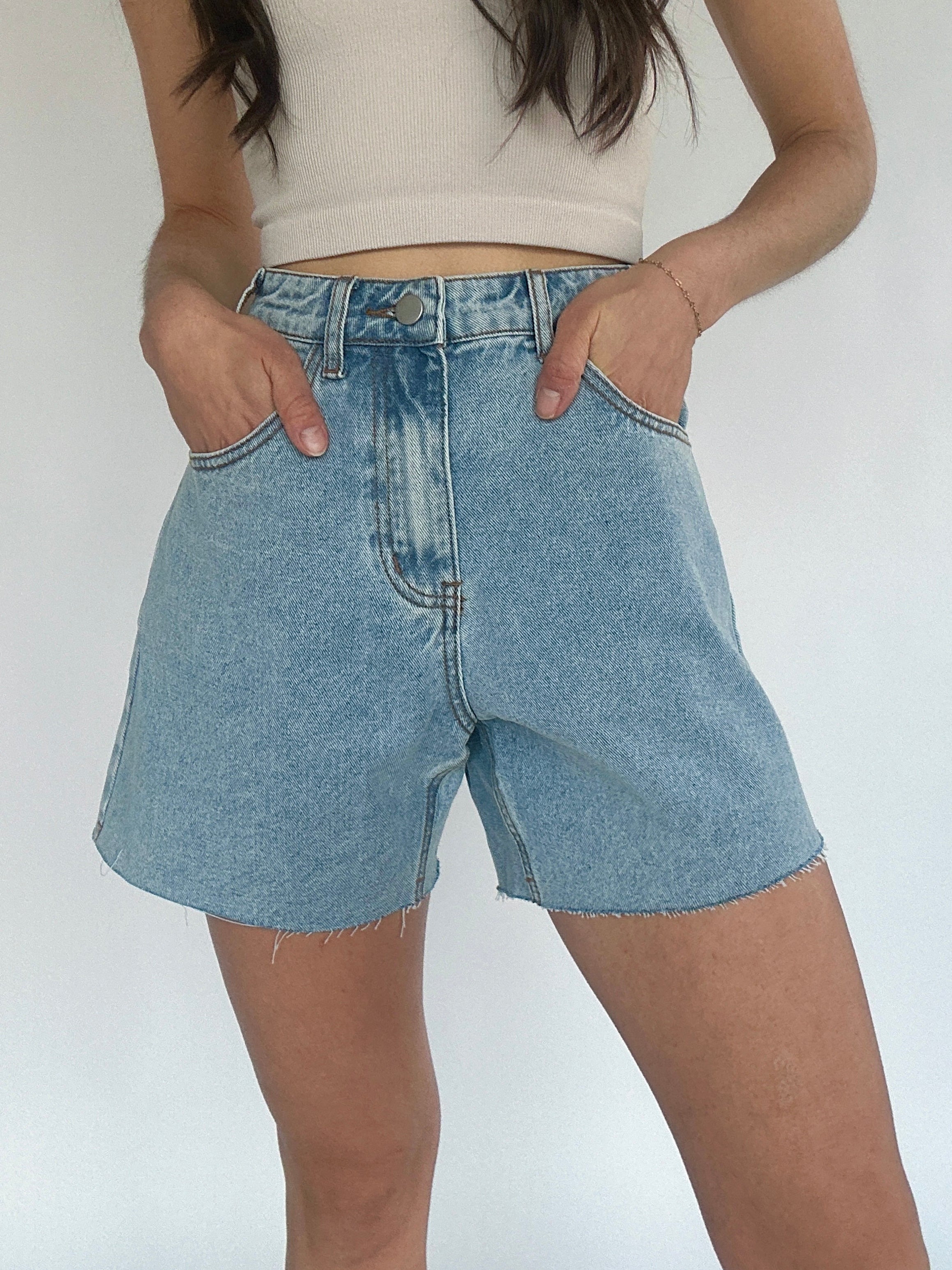 Lonesome Days Denim Shorts Front Pockets