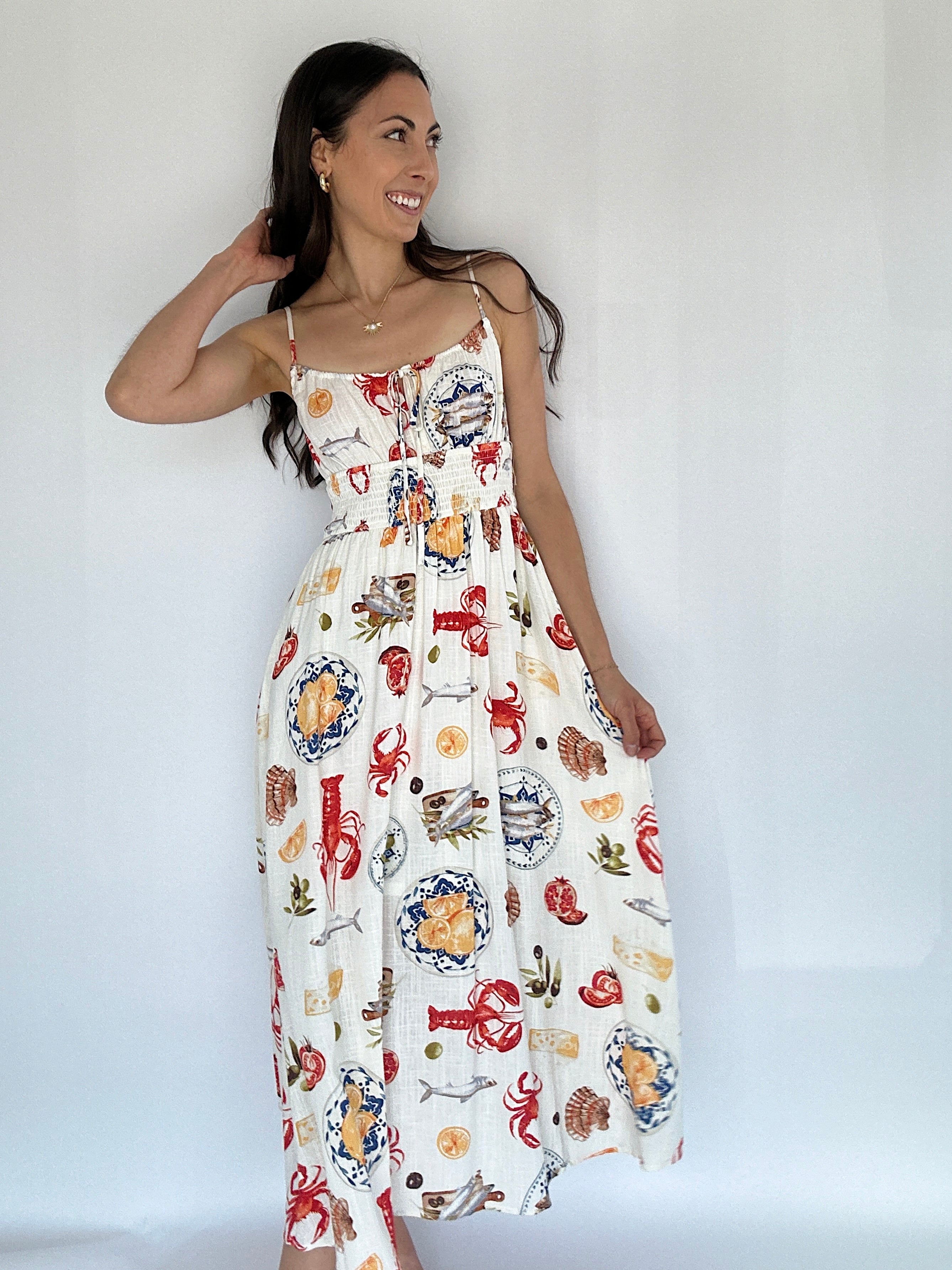 Lunch By The Sea Midi Dress
