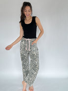 Makenzy Denim Pants Leopard