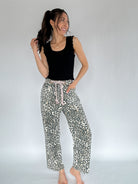 Makenzy Denim Pants Leopard