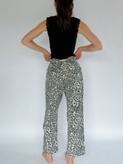 Makenzy Denim Pants Leopard Back