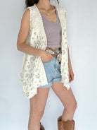 Megan Pearl Floral Vest Top Side