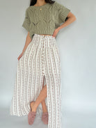 Memoir Floral Maxi Skirt - Cream