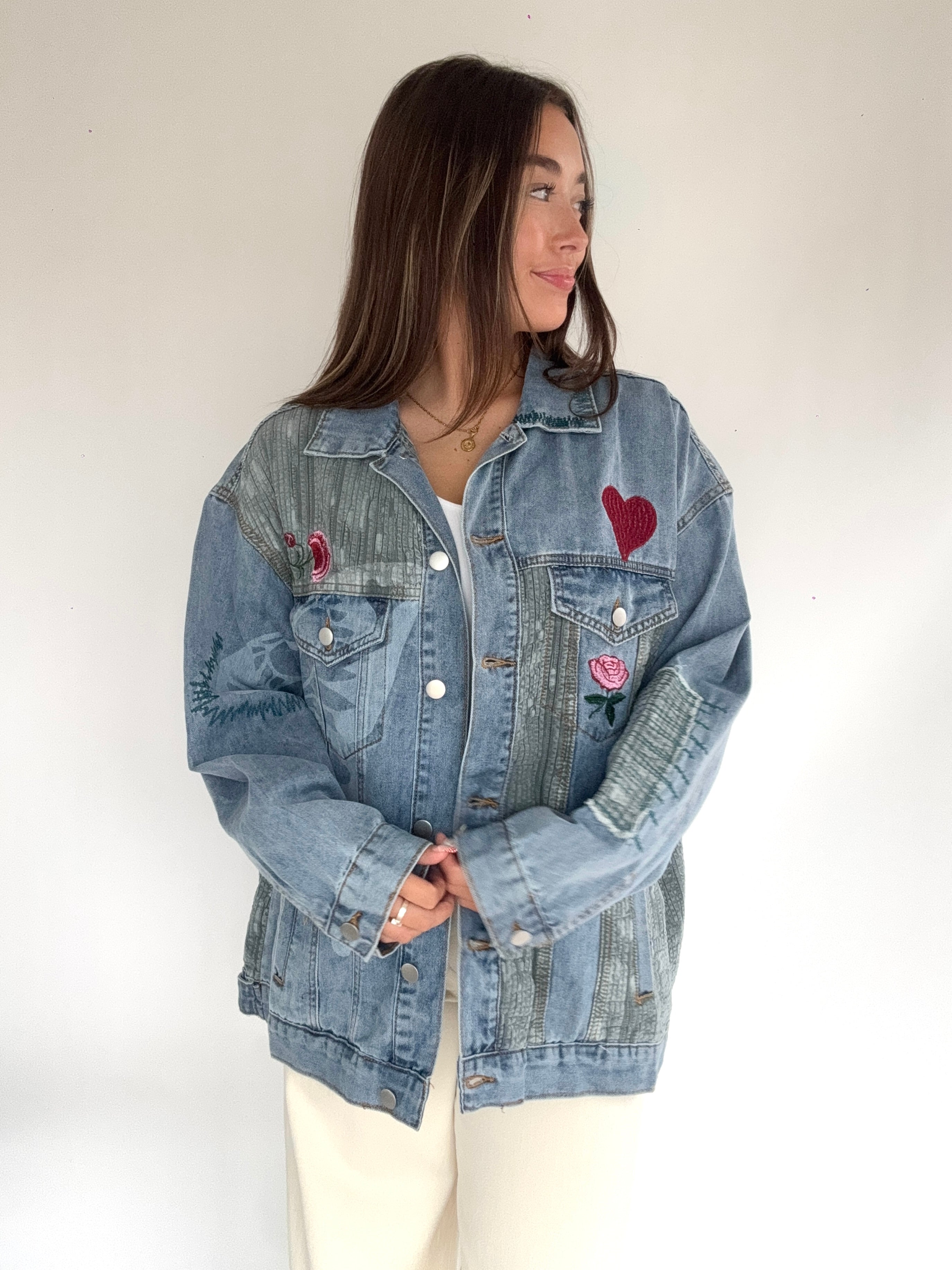 Memorized Embroidered Denim Jacket
