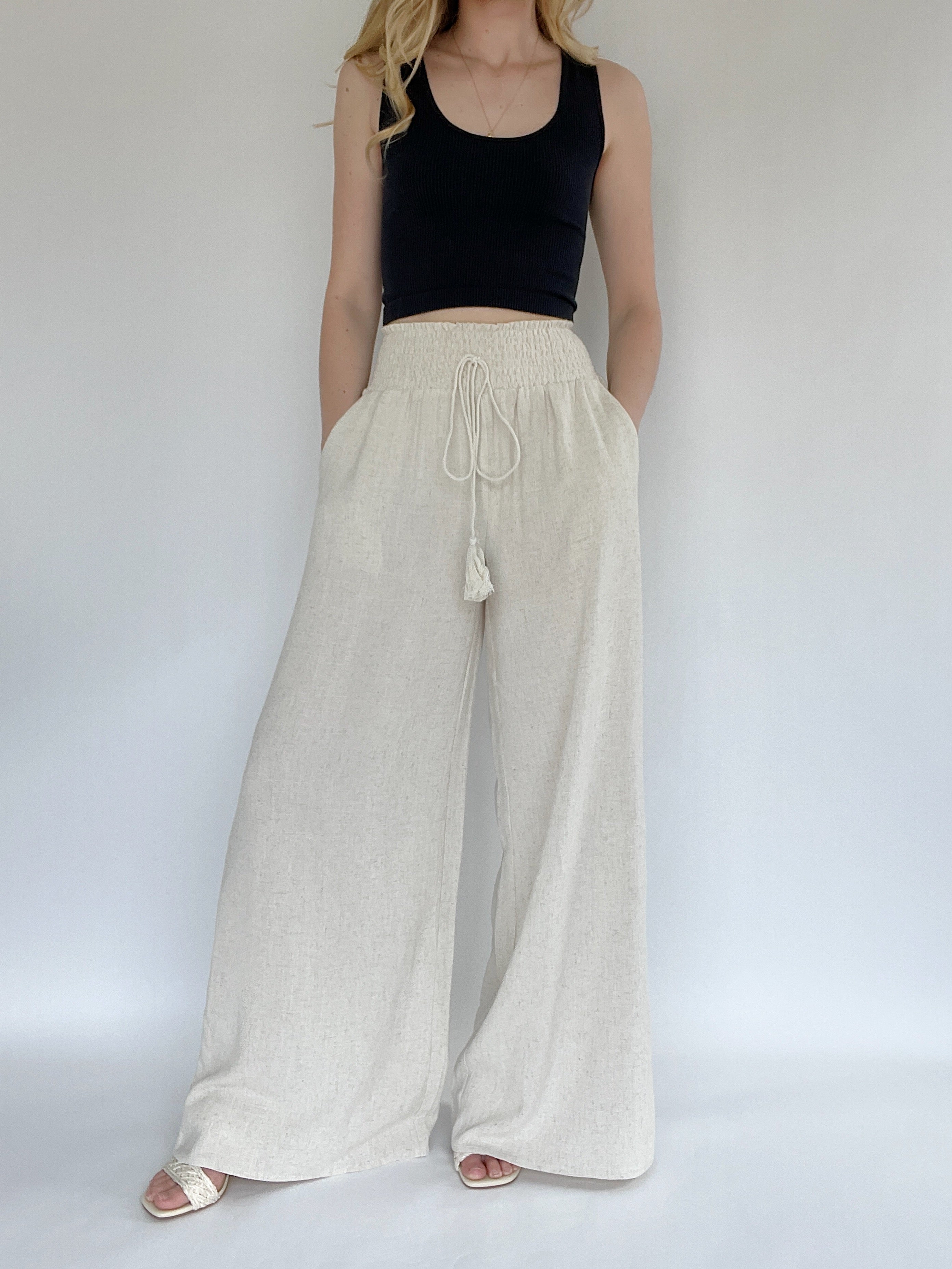 Mendi Linen Pants Oatmeal