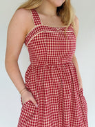 Miley Gingham Midi Dress Top