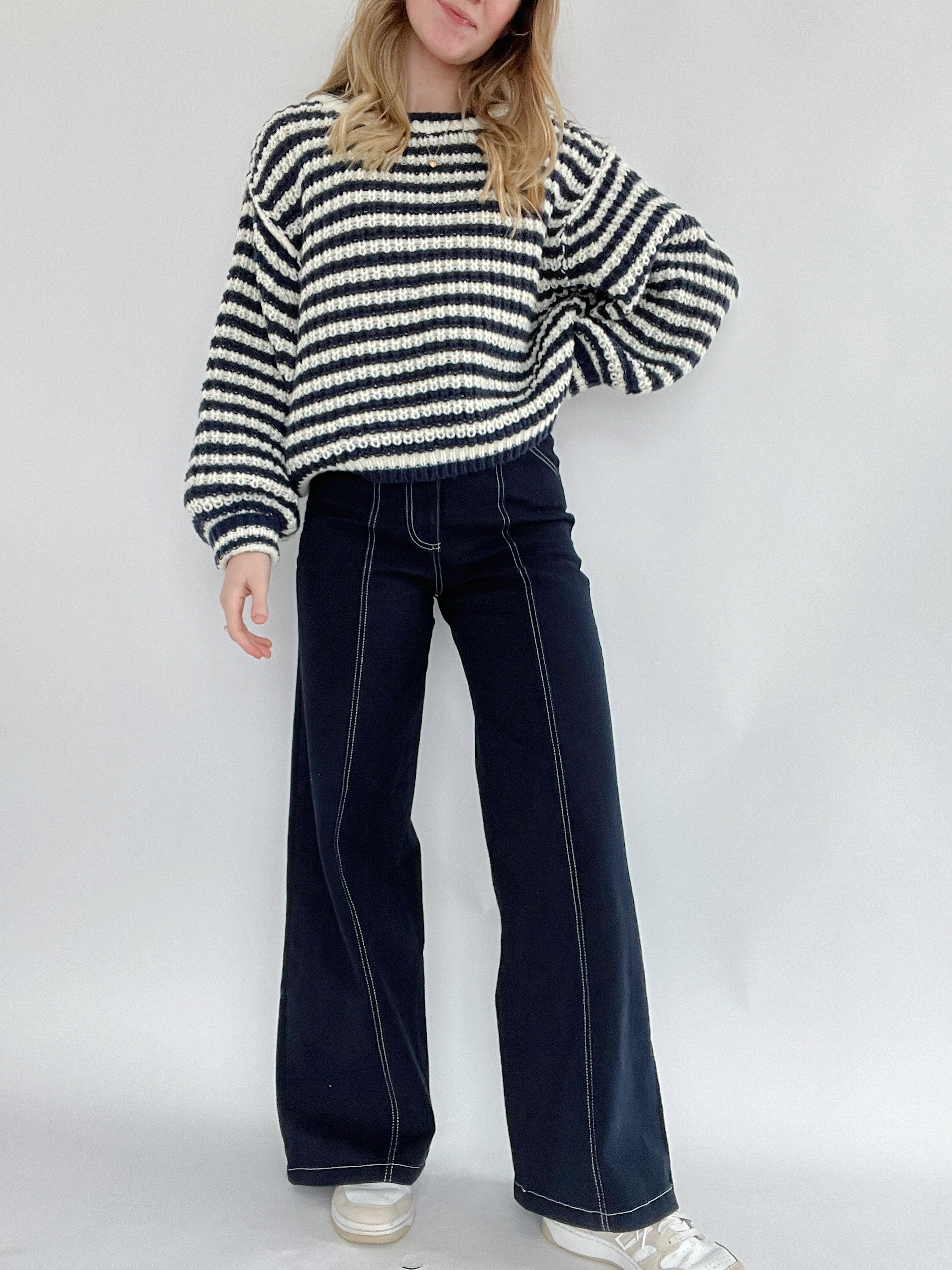 Millie Striped Sweater With Daybreak Jeans