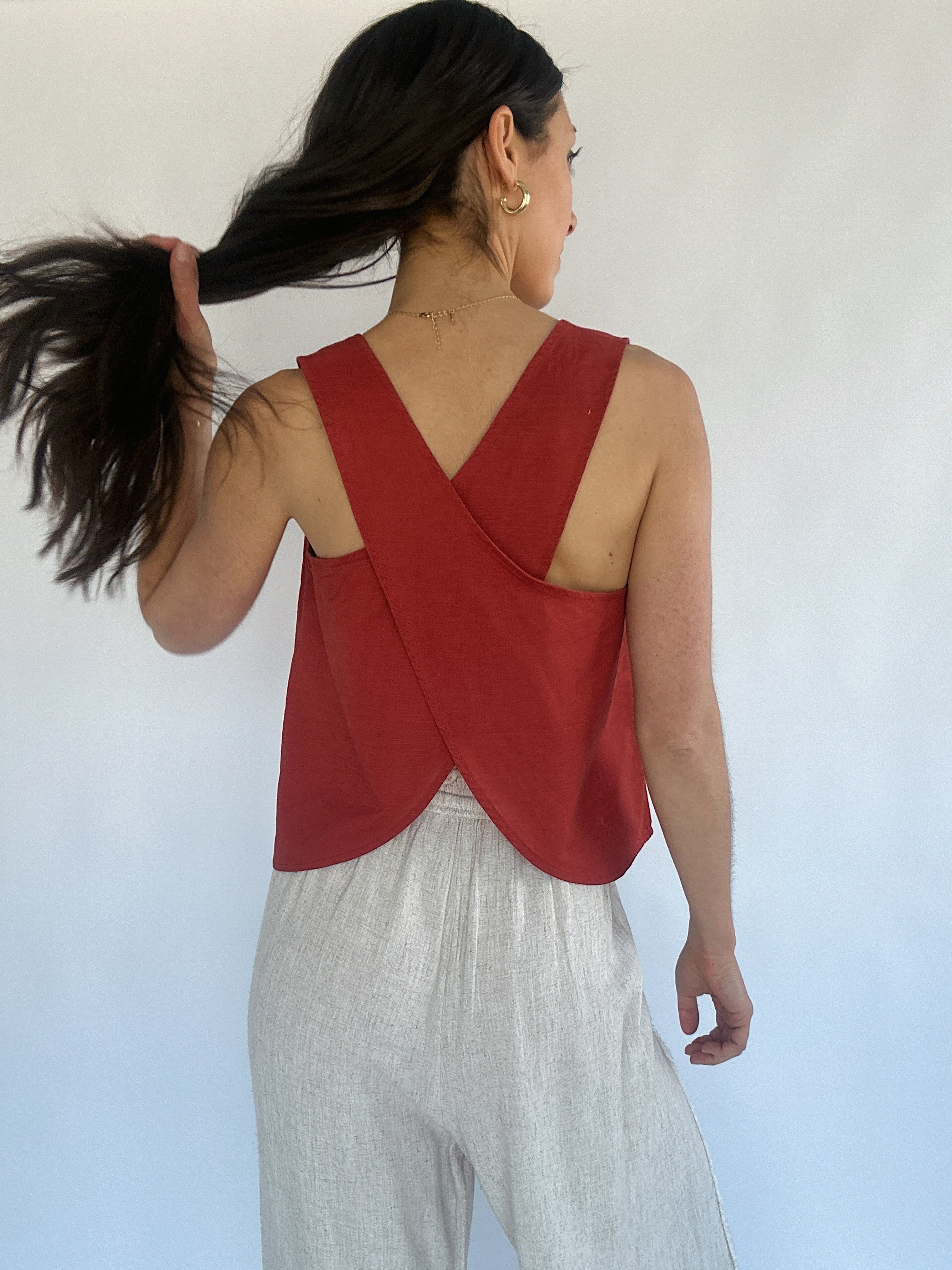 Monterey Linen Top Back