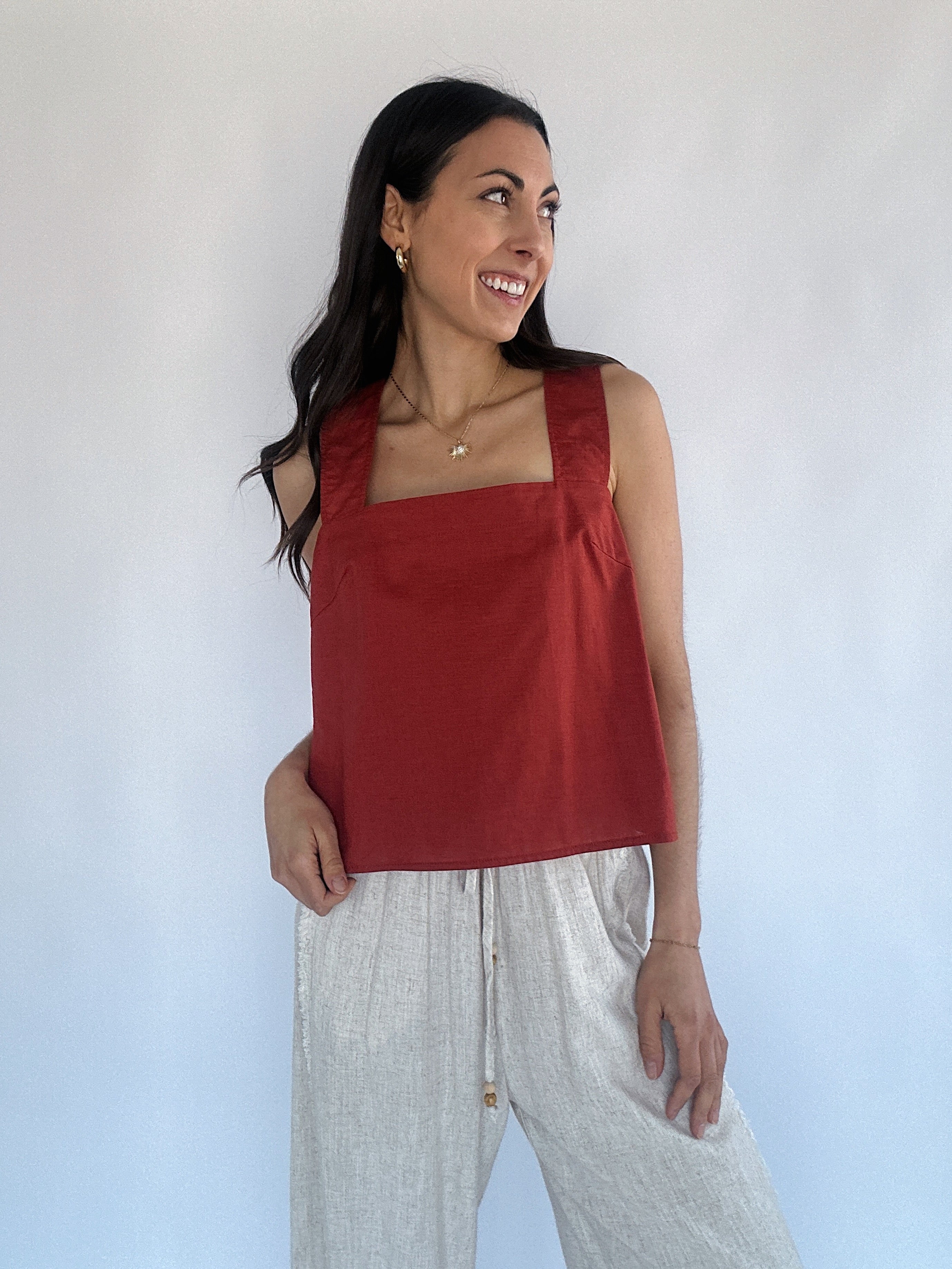 Monterey Linen Top Front