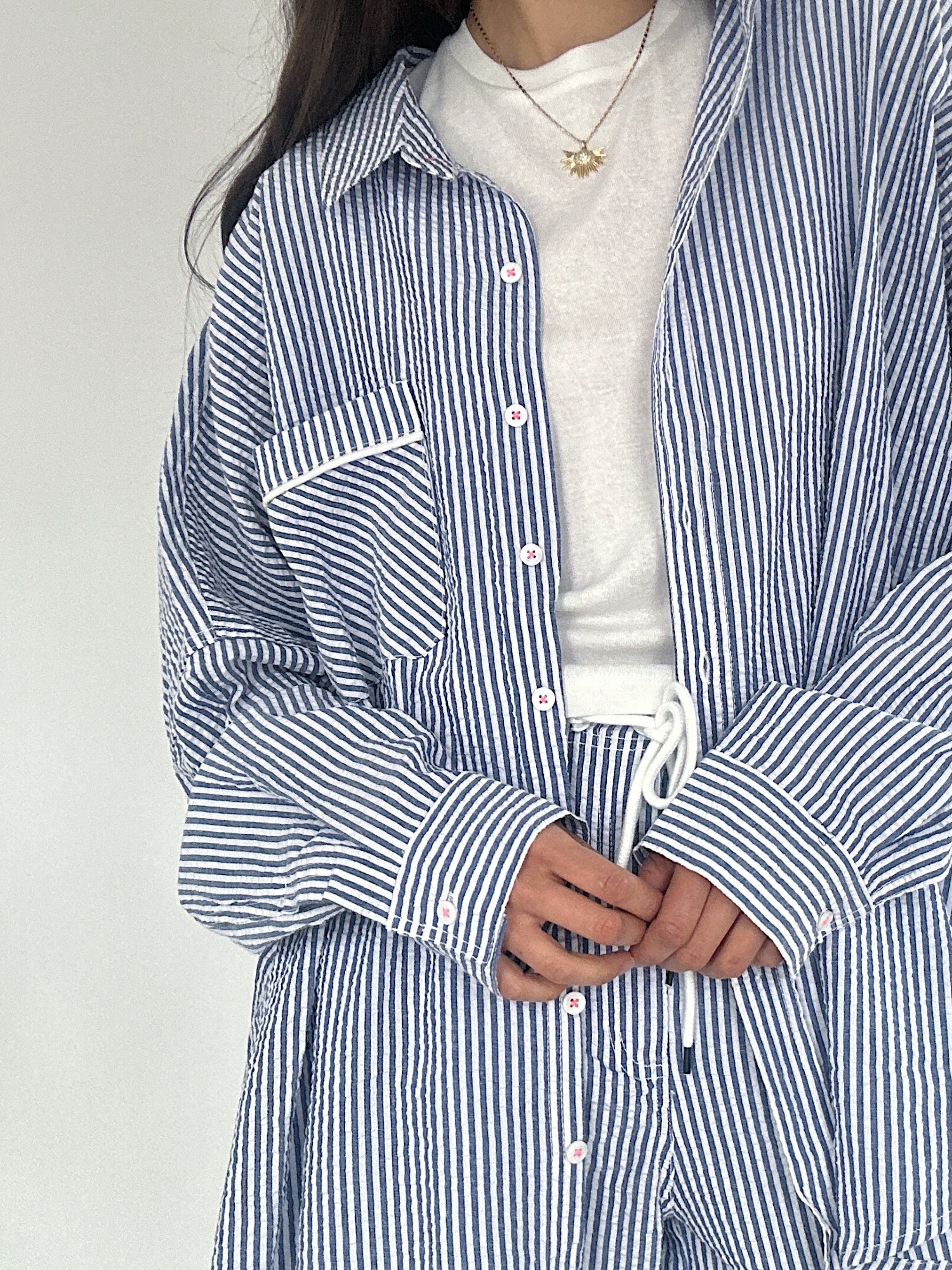 Olly Button Down Top Detail