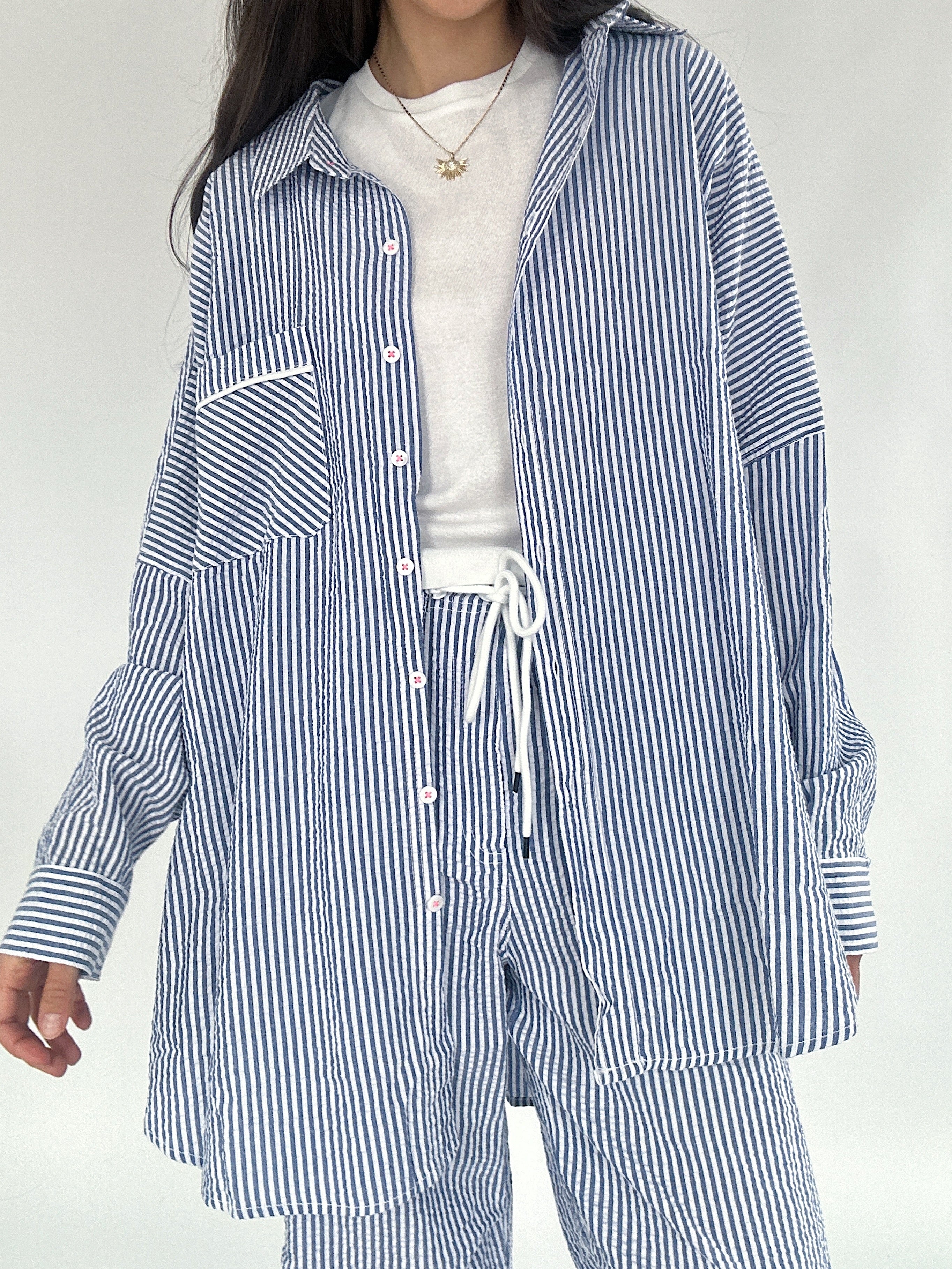 Olly Button Down Top Front