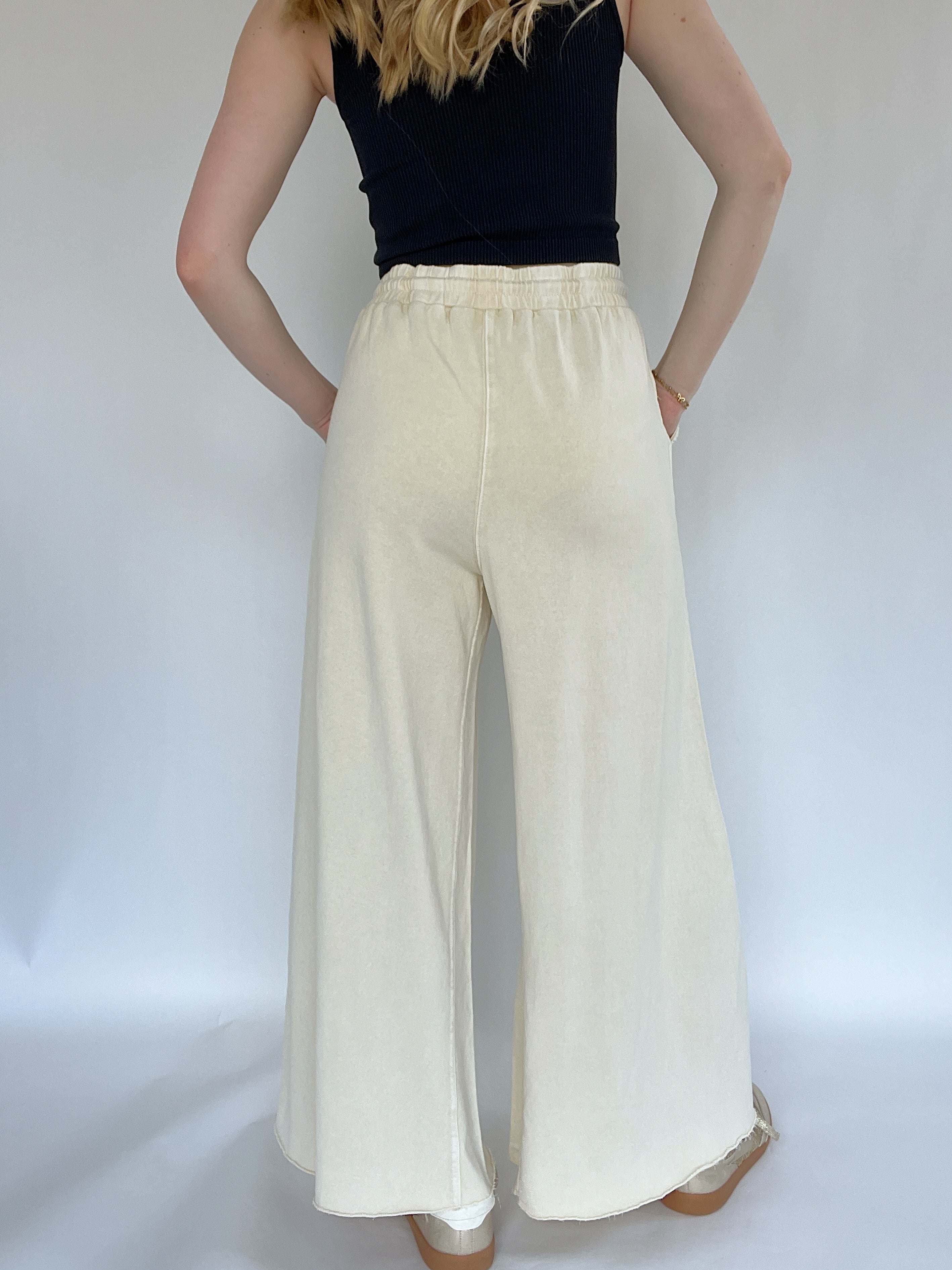On The Road Again Pants Ecru Back