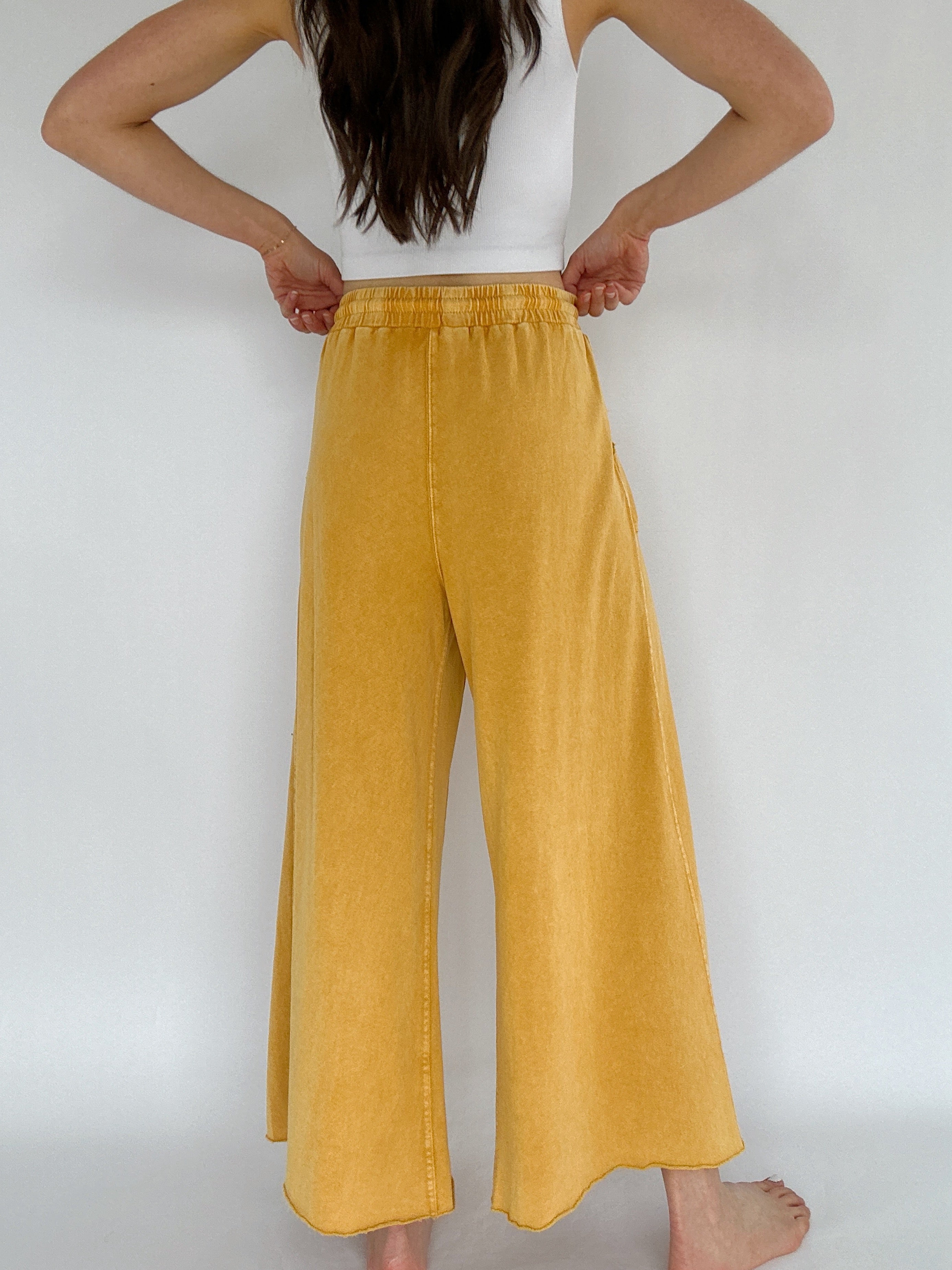 On The Road Again Pants Mustard Back