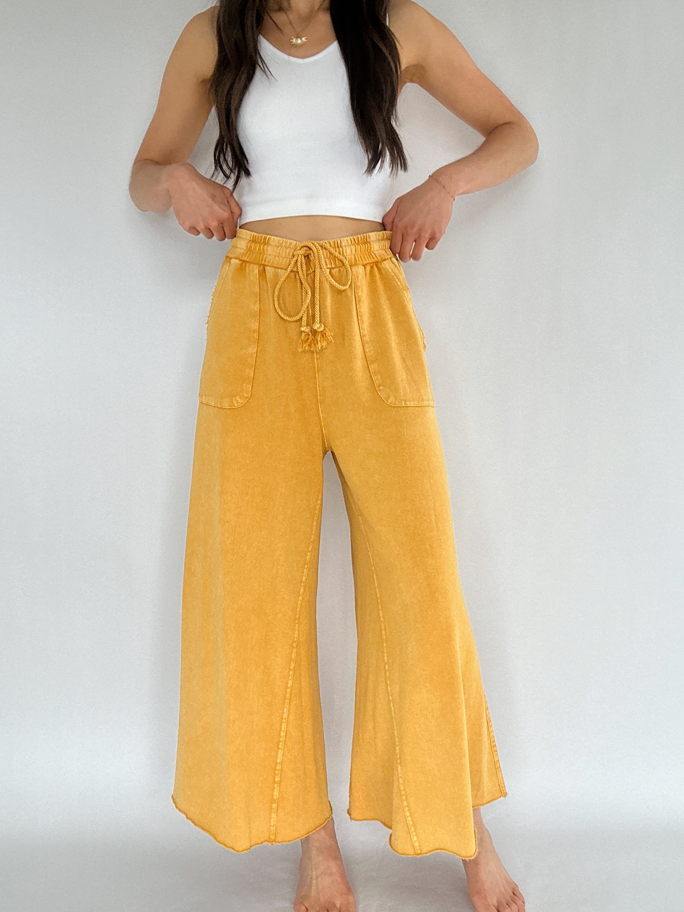 On The Road Again Pants Mustard Front