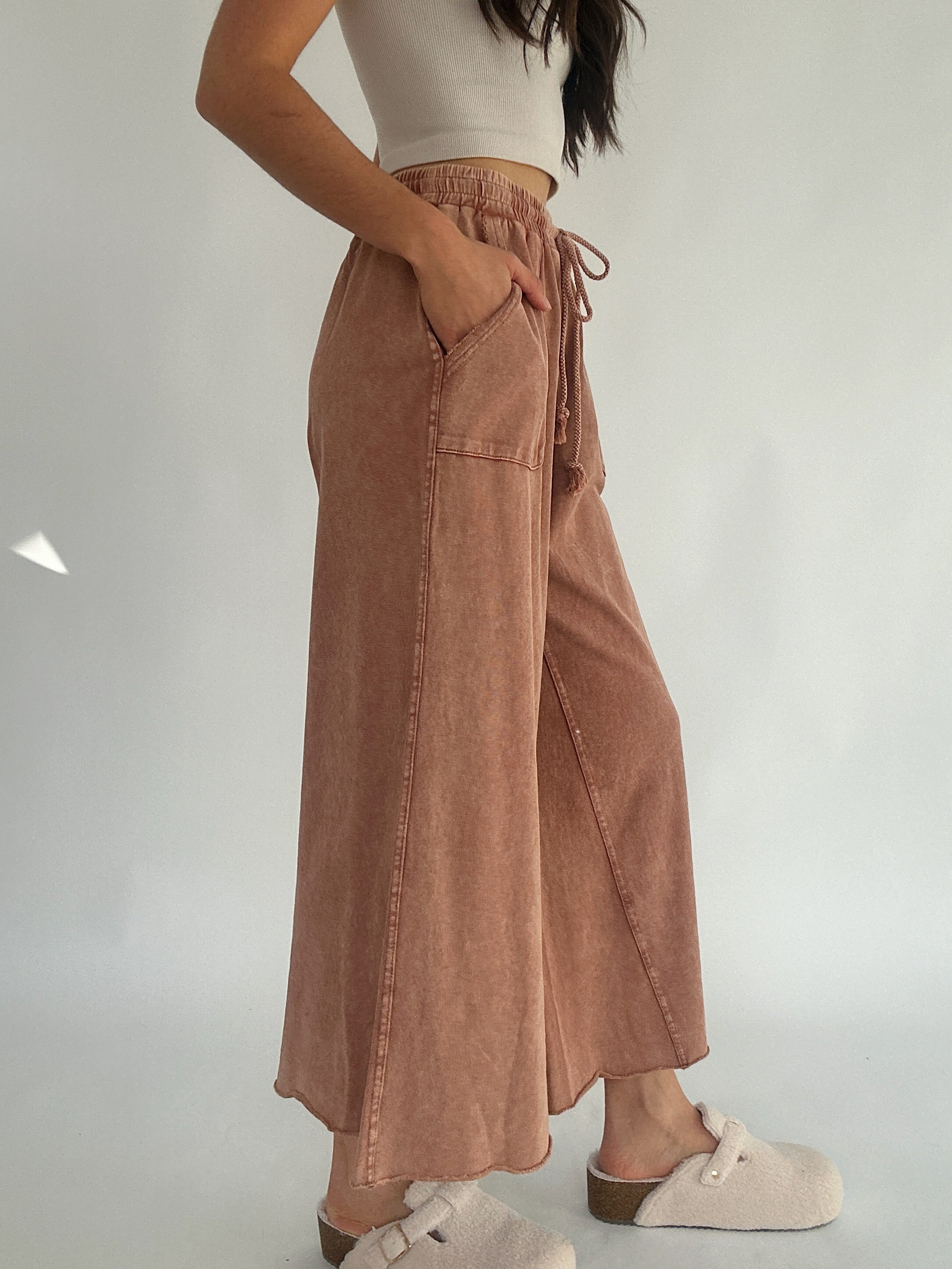 On The Road Again Pants Red Bean Side